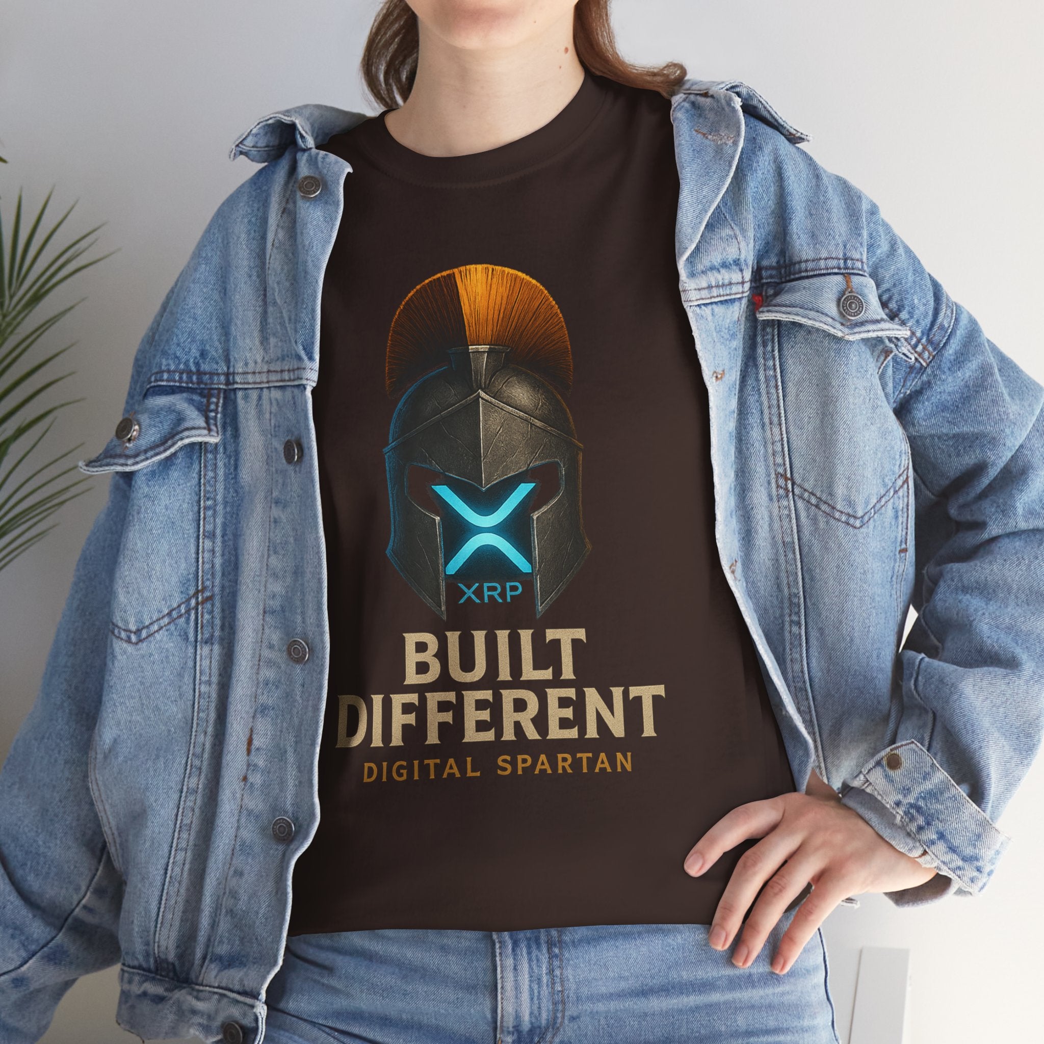 Built Different Spartan Tee — Digital Spartan XRP Crypto T-Shirt