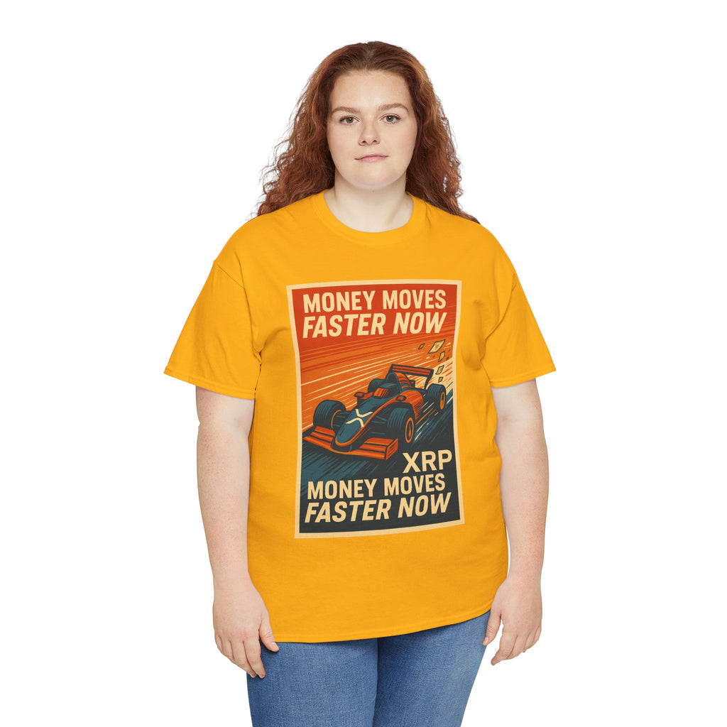 XRP 'Money Moves Faster Now' Racing Tee — Crypto Enthusiast T-Shirt