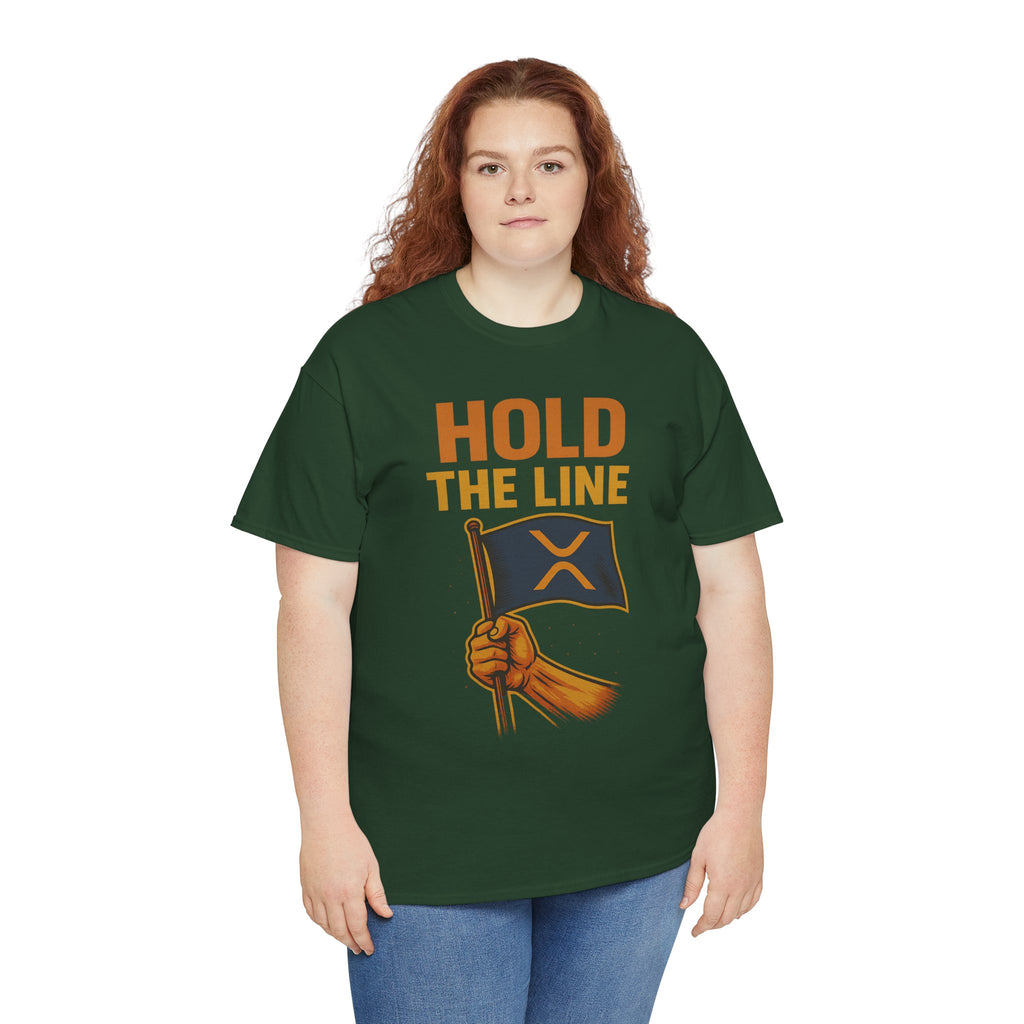 Hold The Line Tee — Bold Flag Graphic Cryptocurrency XRP Shirt