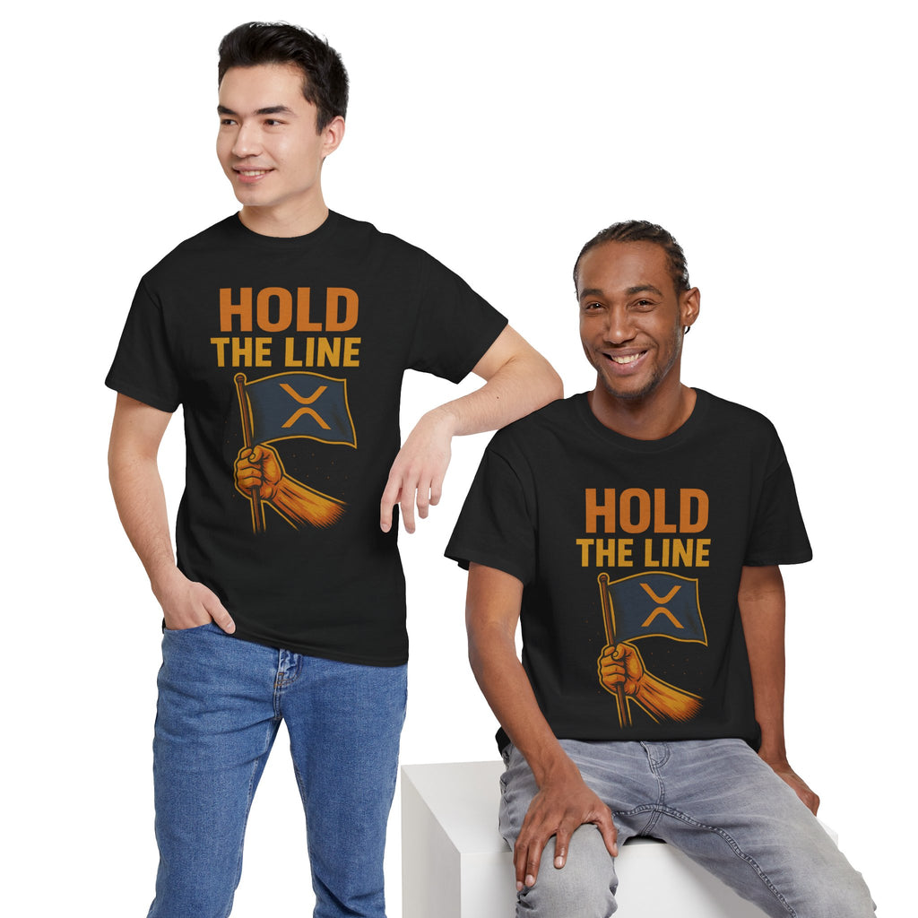 Hold The Line Tee — Bold Flag Graphic Cryptocurrency XRP Shirt