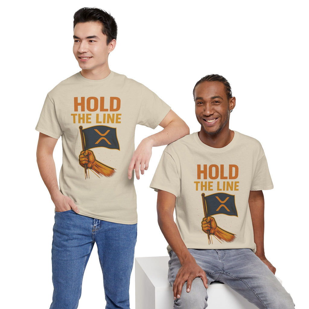 Hold The Line Tee — Bold Flag Graphic Cryptocurrency XRP Shirt