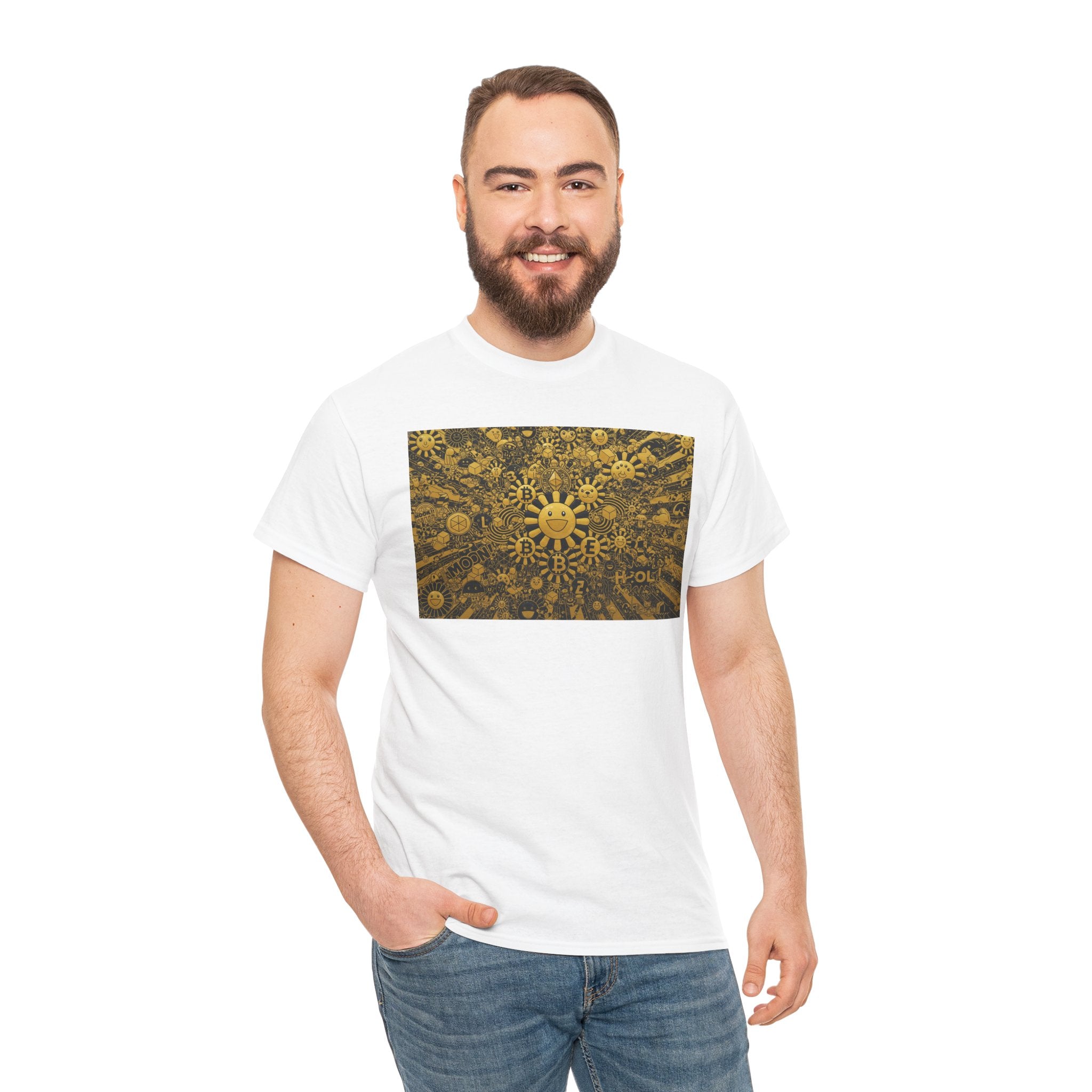 Sunflower Burst T‑Shirt — Golden Sunflower Pattern Tee