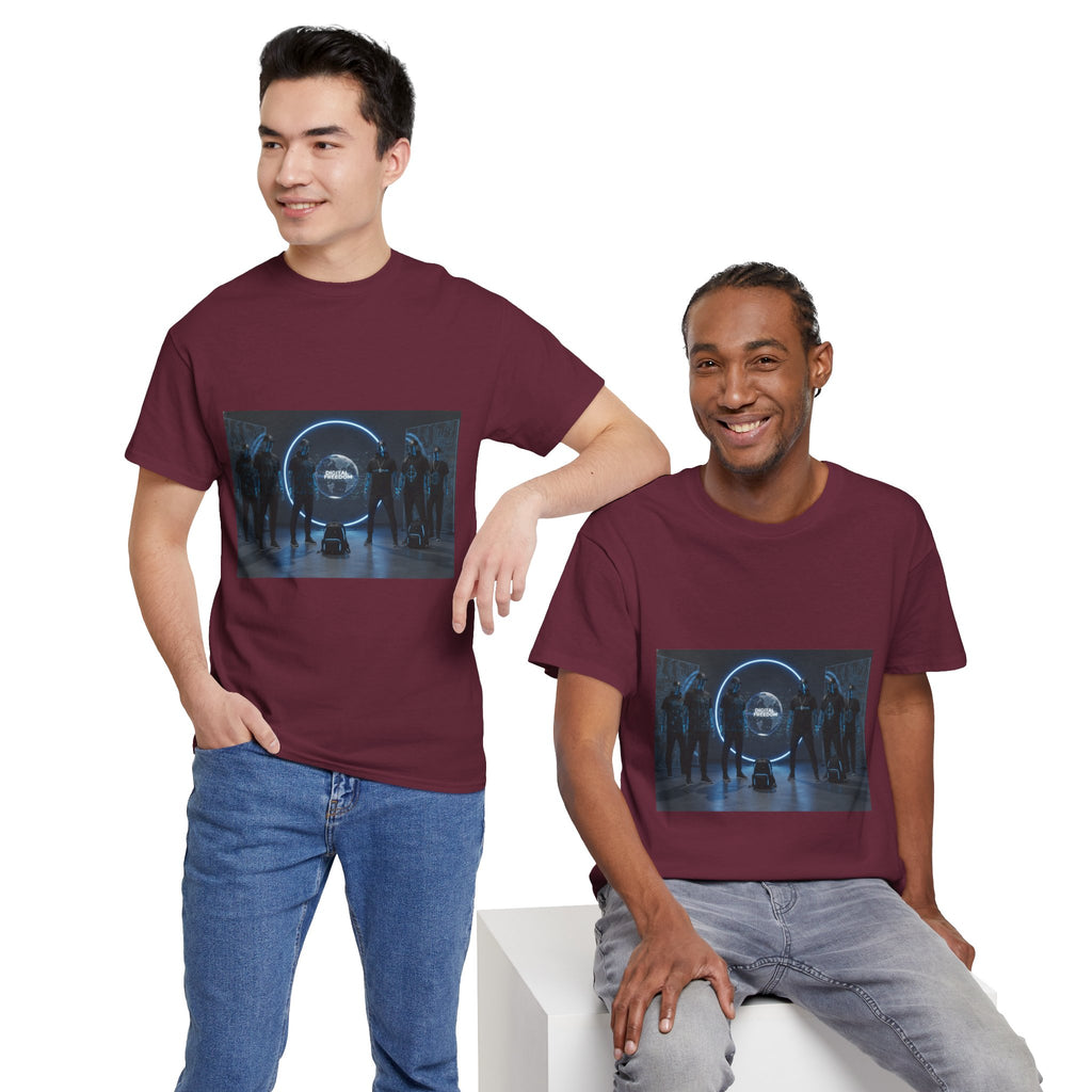 Sci‑Fi Portal Graphic Tee — Futuristic Neon Crew T-Shirt