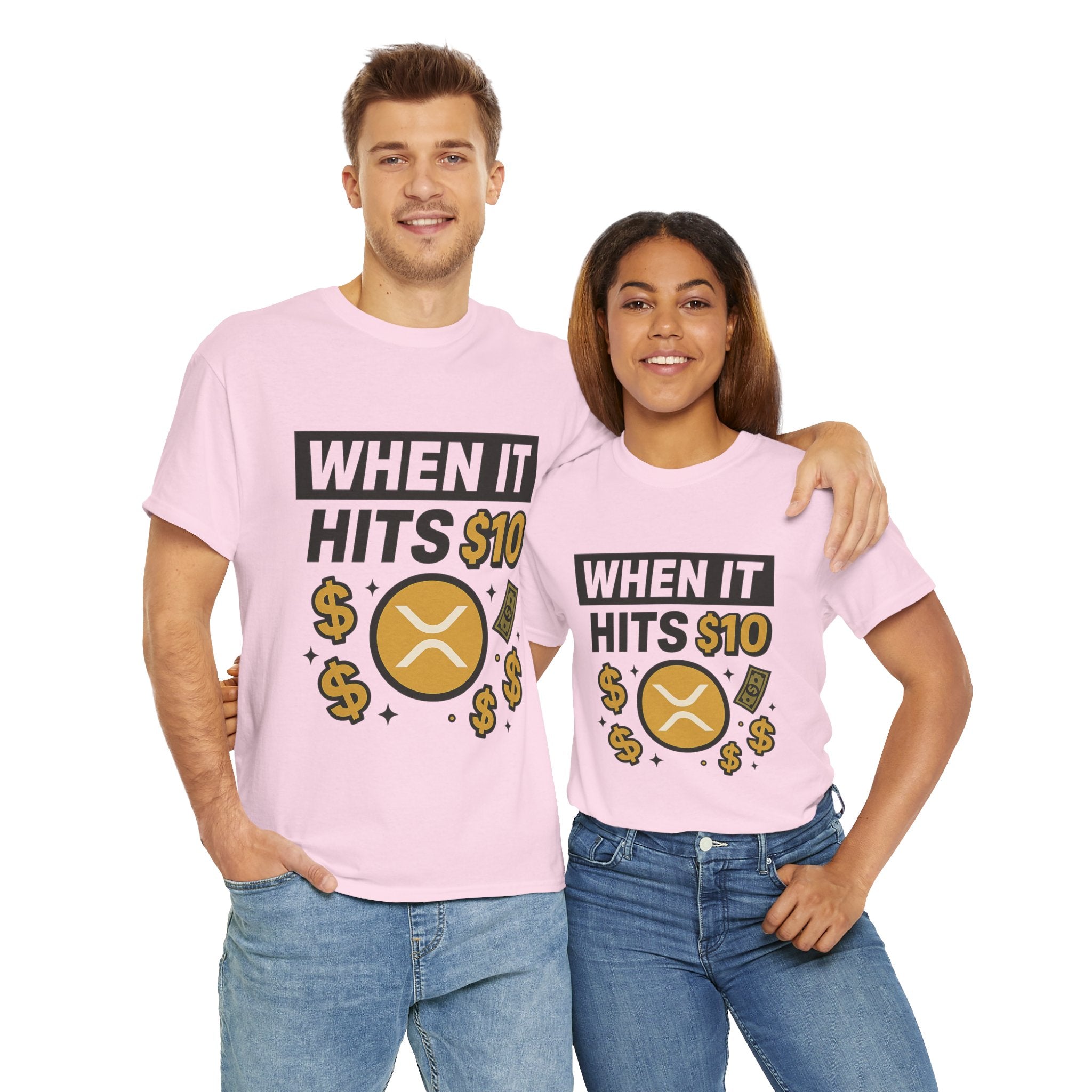 Crypto Tee - "When It Hits 10" Ripple XRP Meme Shirt