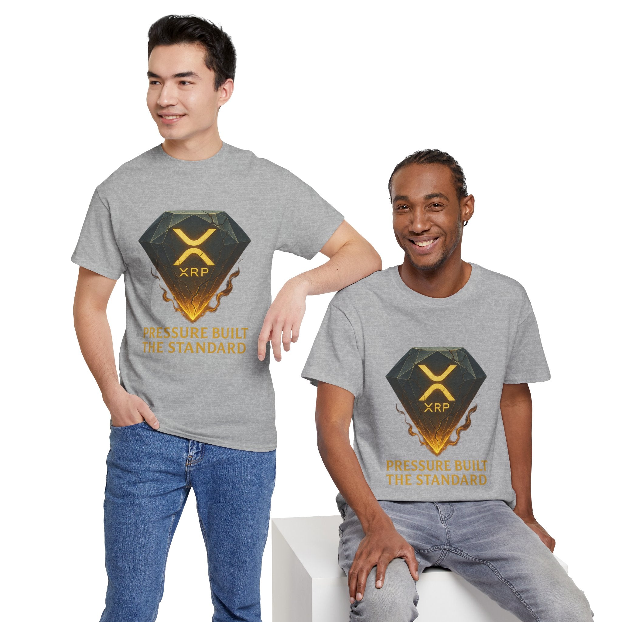 XRP Diamond Tee — "Pressure Built The Standard" Crypto Graphic T‑Shirt