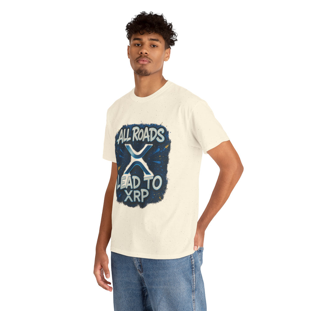 XRP Crypto T-Shirt — "All Roads Lead to XRP" Graphic Tee