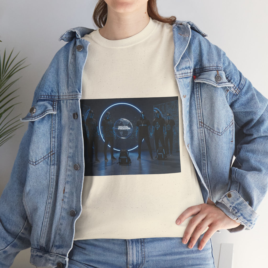 Sci‑Fi Portal Graphic Tee — Futuristic Neon Crew T-Shirt