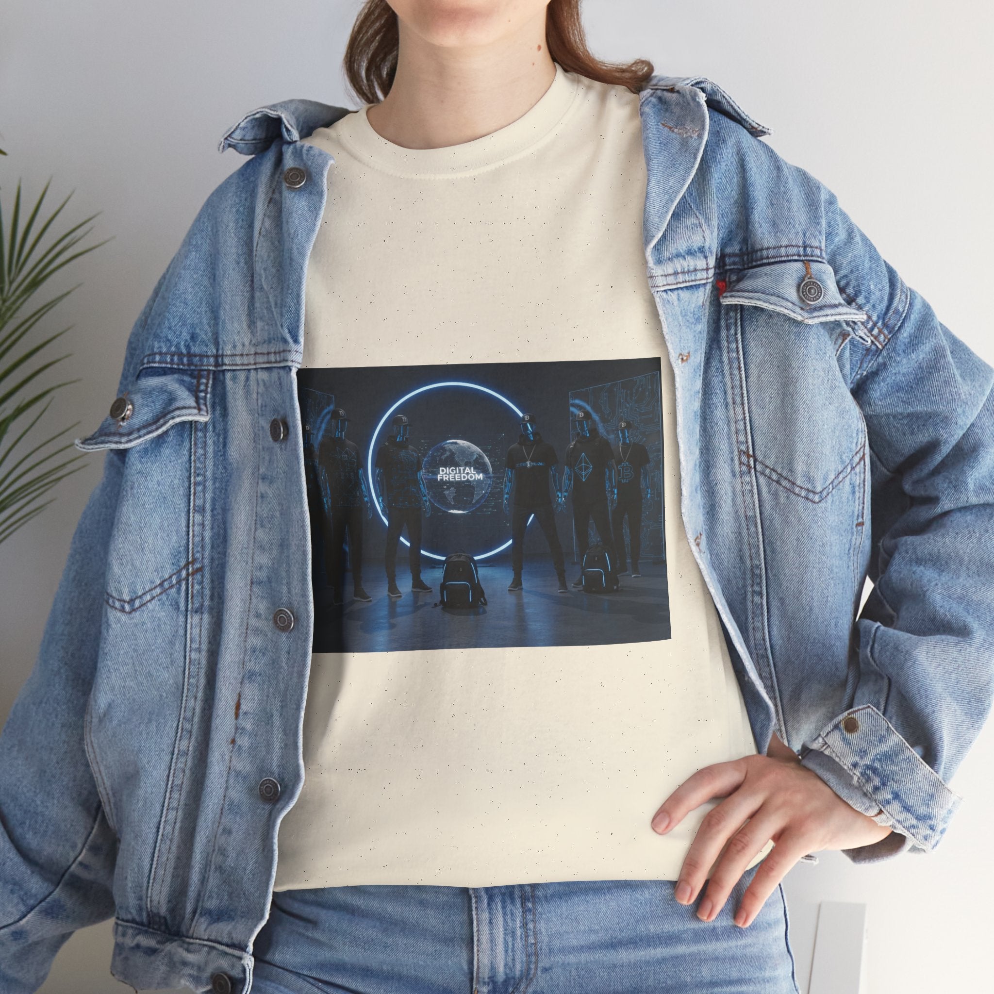 Sci‑Fi Portal Graphic Tee — Futuristic Neon Crew T-Shirt