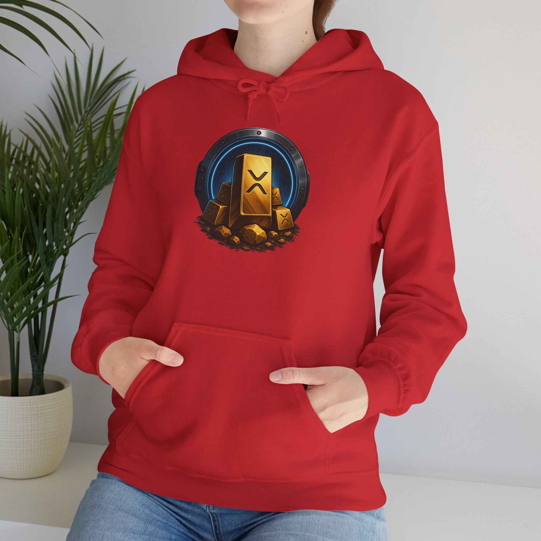 Gaming Treasure Hoodie — Gold Loot Chest Emblem