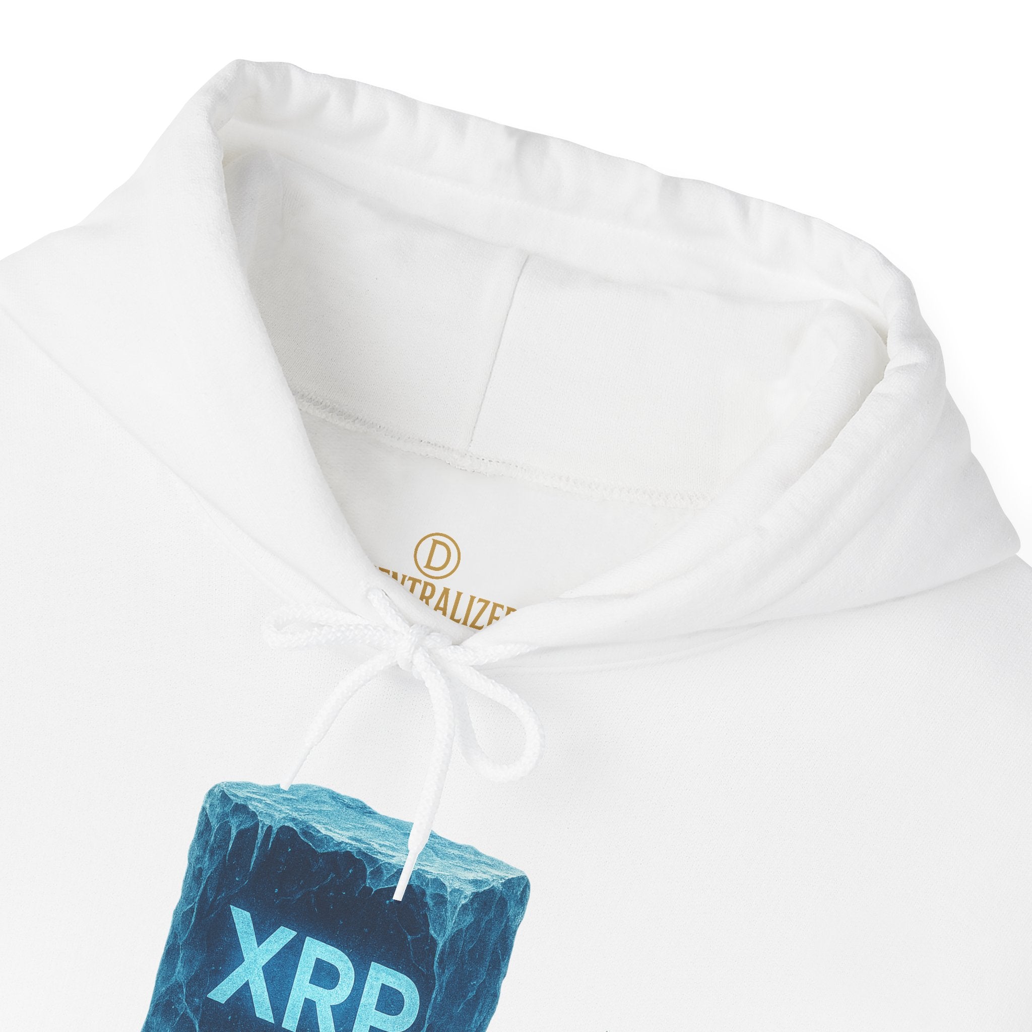 XRP Frozen Cube Hoodie — Crypto Ice Block Sweater for XRP Fans
