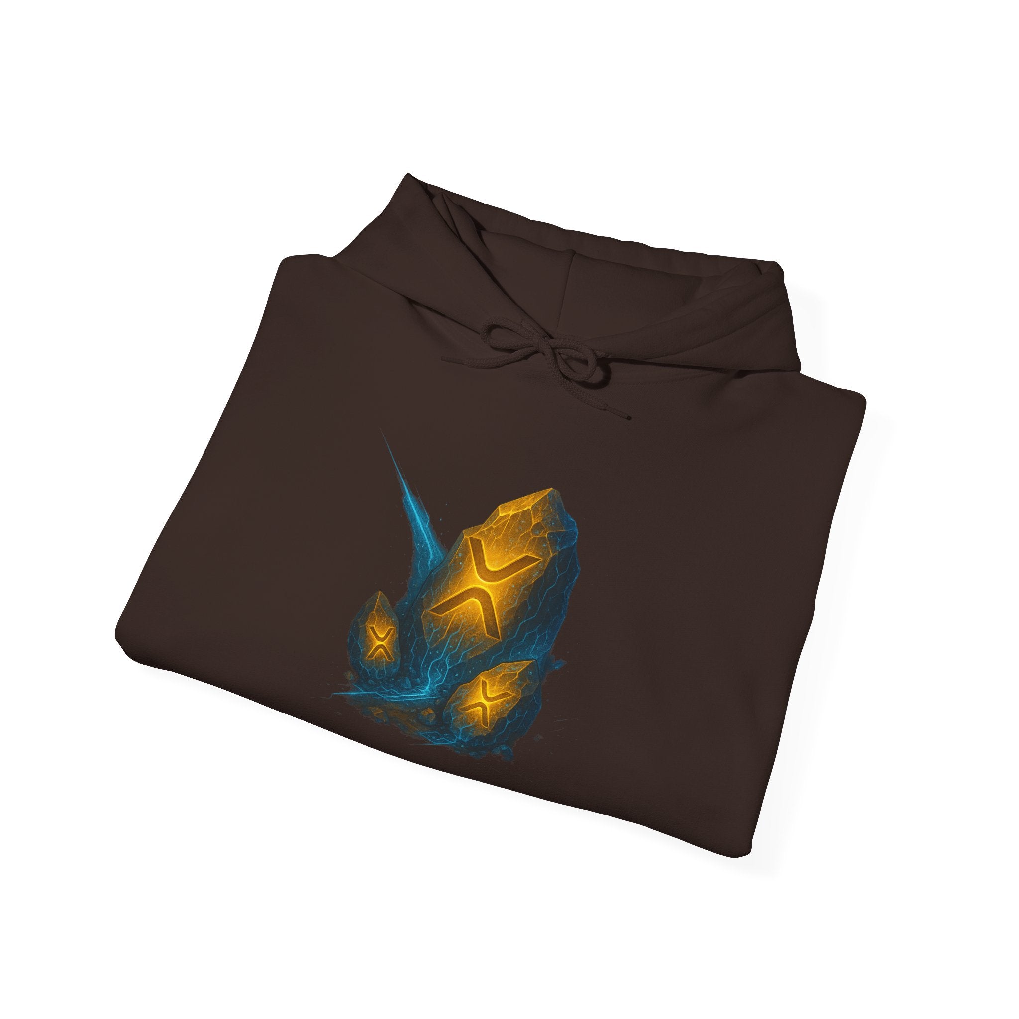 Rune Stone Hoodie — Glowing Mystic Rock Graphic Hooded Sweatshirt