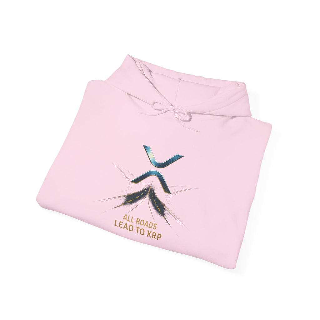 XRP Logo Hoodie — "All Roads Lead to XRP" Minimal Crypto Hoodie