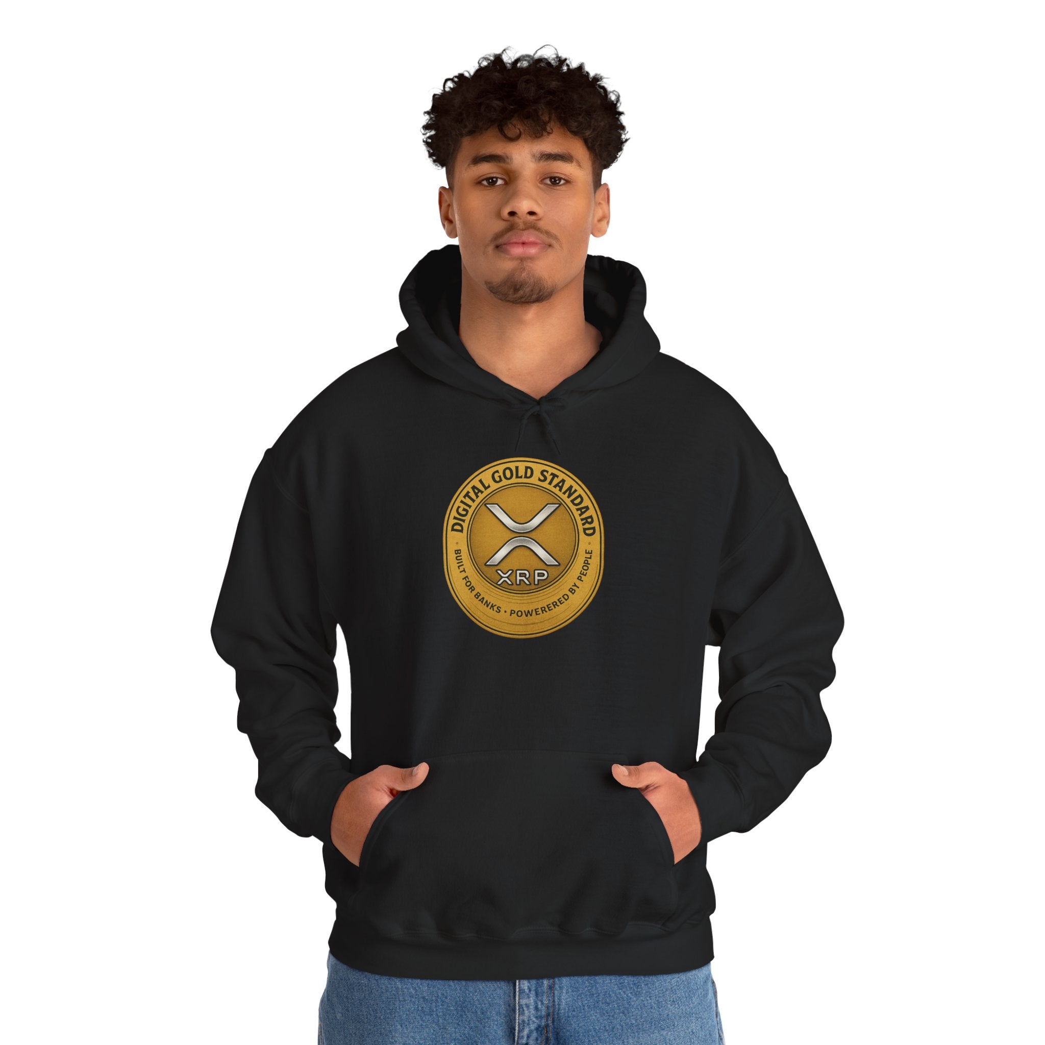 Crypto Coin Logo Hoodie — Digital Gold Standard XRP Emblem