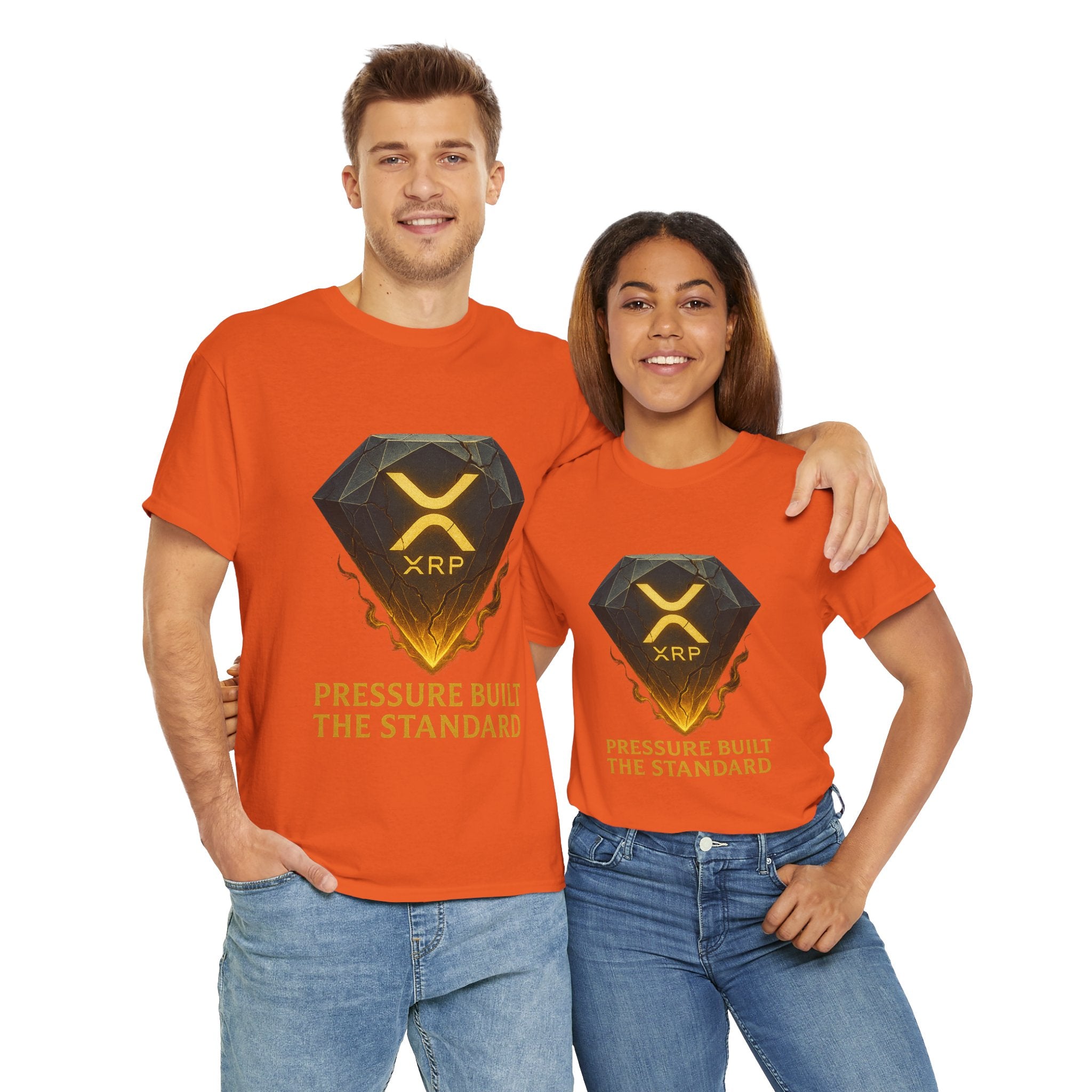 XRP Diamond Tee — "Pressure Built The Standard" Crypto Graphic T‑Shirt