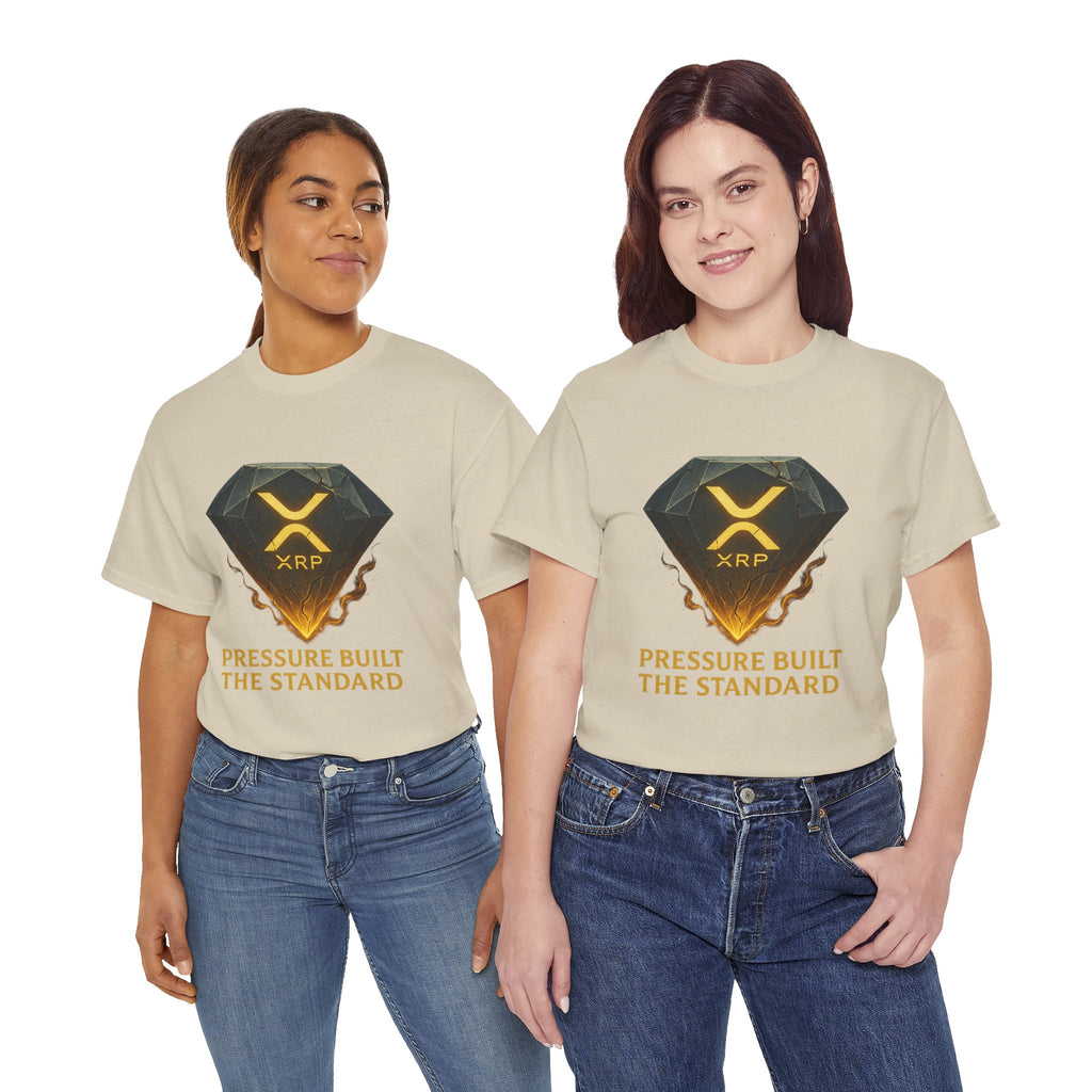 XRP Diamond Tee — "Pressure Built The Standard" Crypto Graphic T‑Shirt