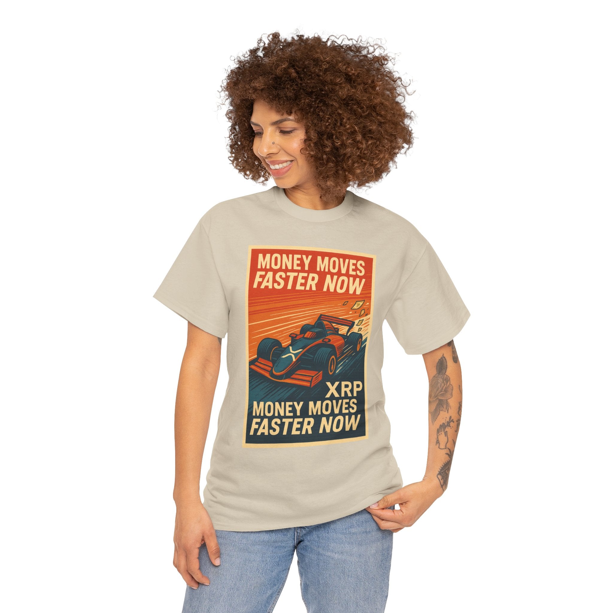 XRP 'Money Moves Faster Now' Racing Tee — Crypto Enthusiast T-Shirt