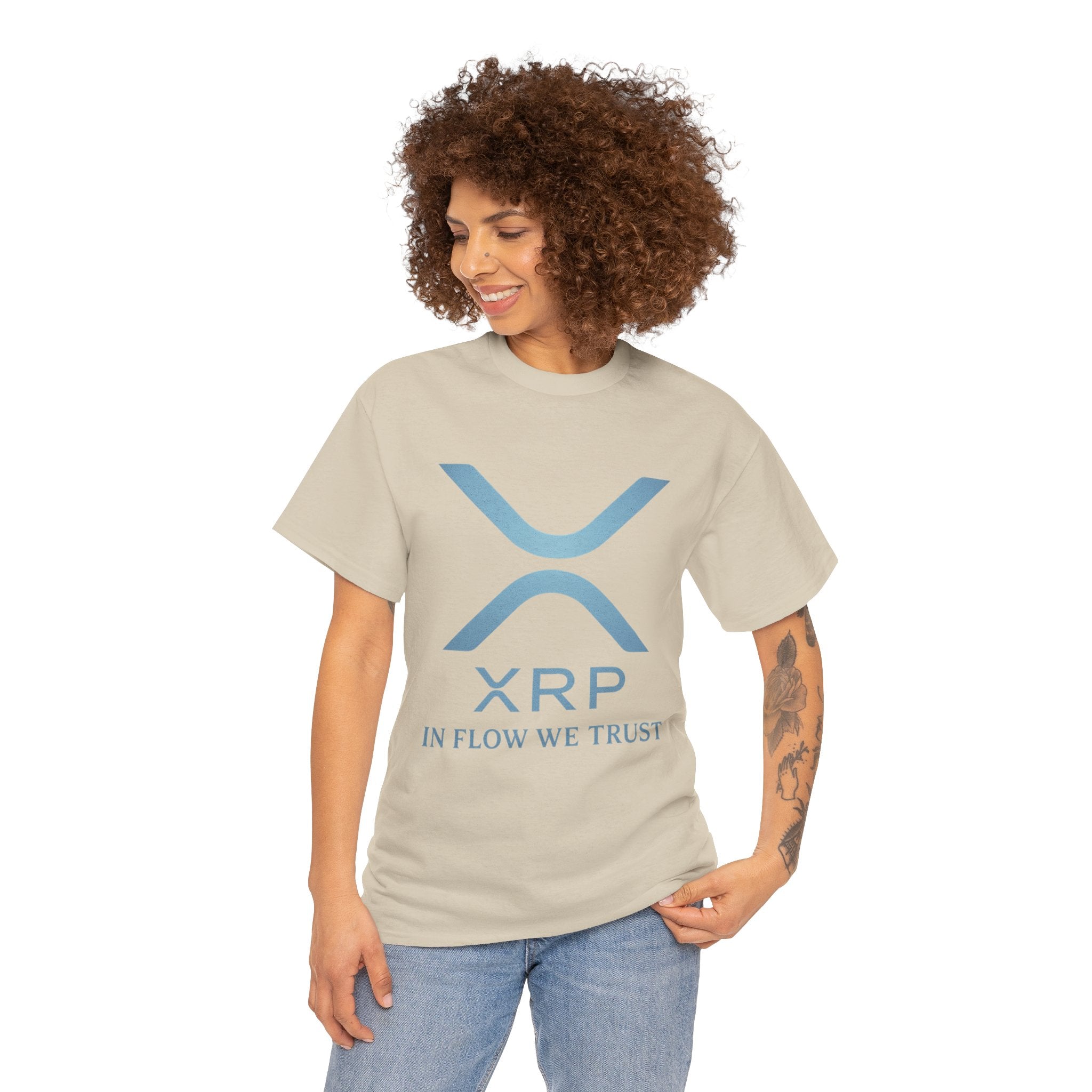 XRP Crypto Tee — "In Flow We Trust" Ripple Logo T-Shirt