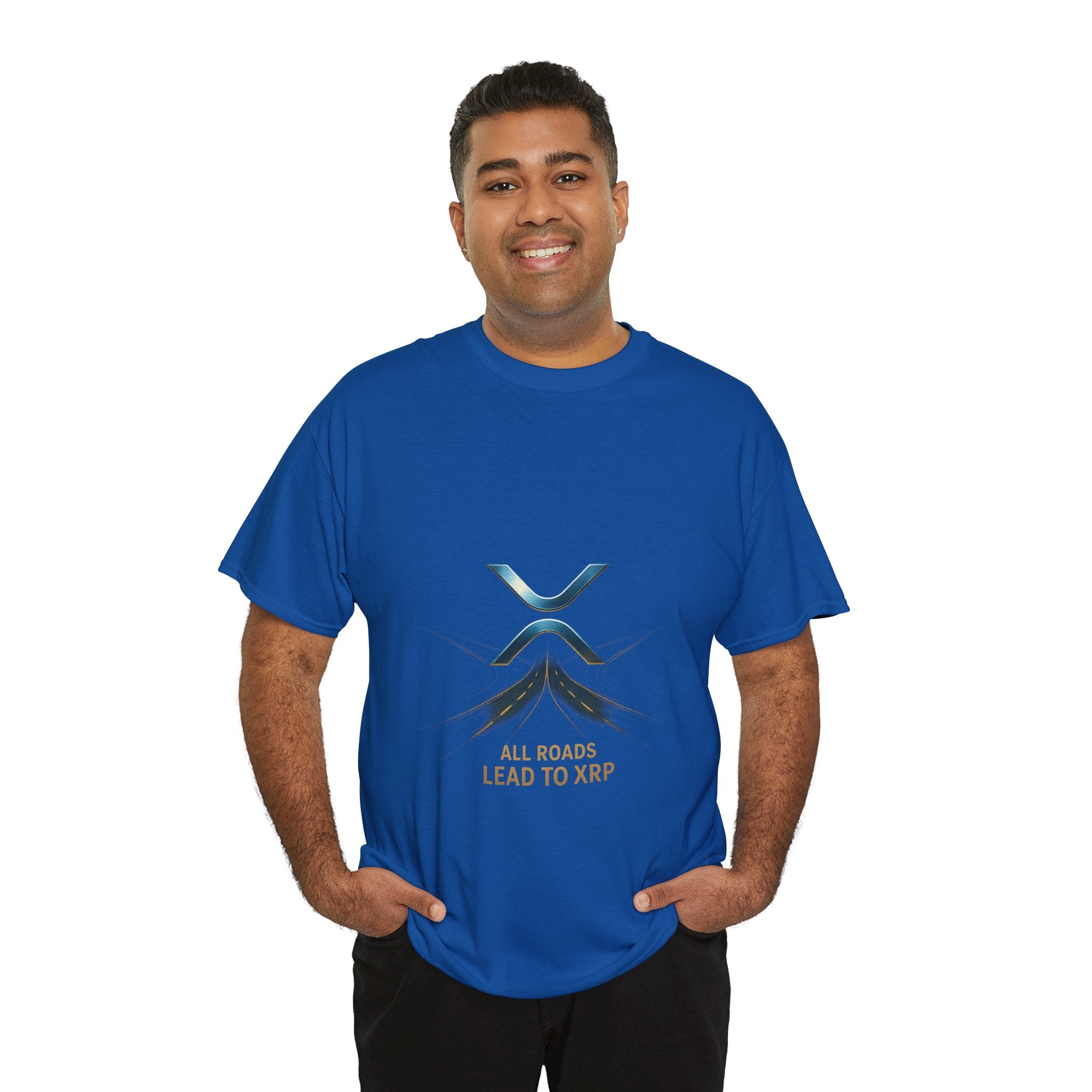 All Roads Lead to XRP T-Shirt — Crypto Ripple Logo Tee