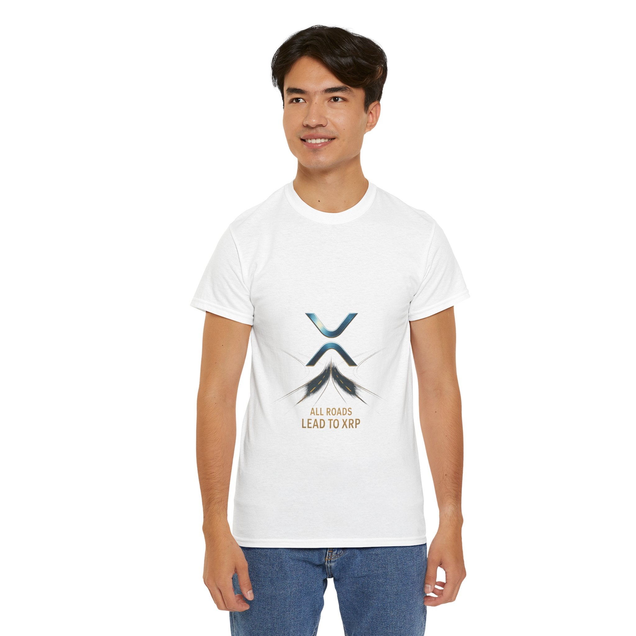 All Roads Lead to XRP T-Shirt — Crypto Ripple Logo Tee
