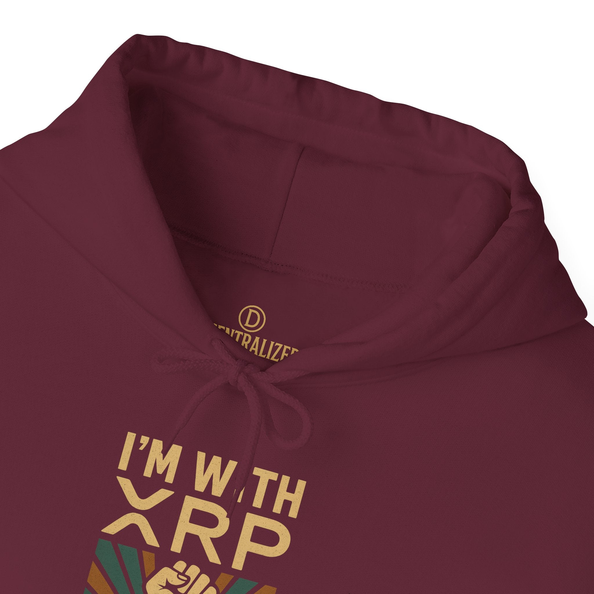 Hoodie — "I'm With XRP" Retro Crypto Graphic Hoodie