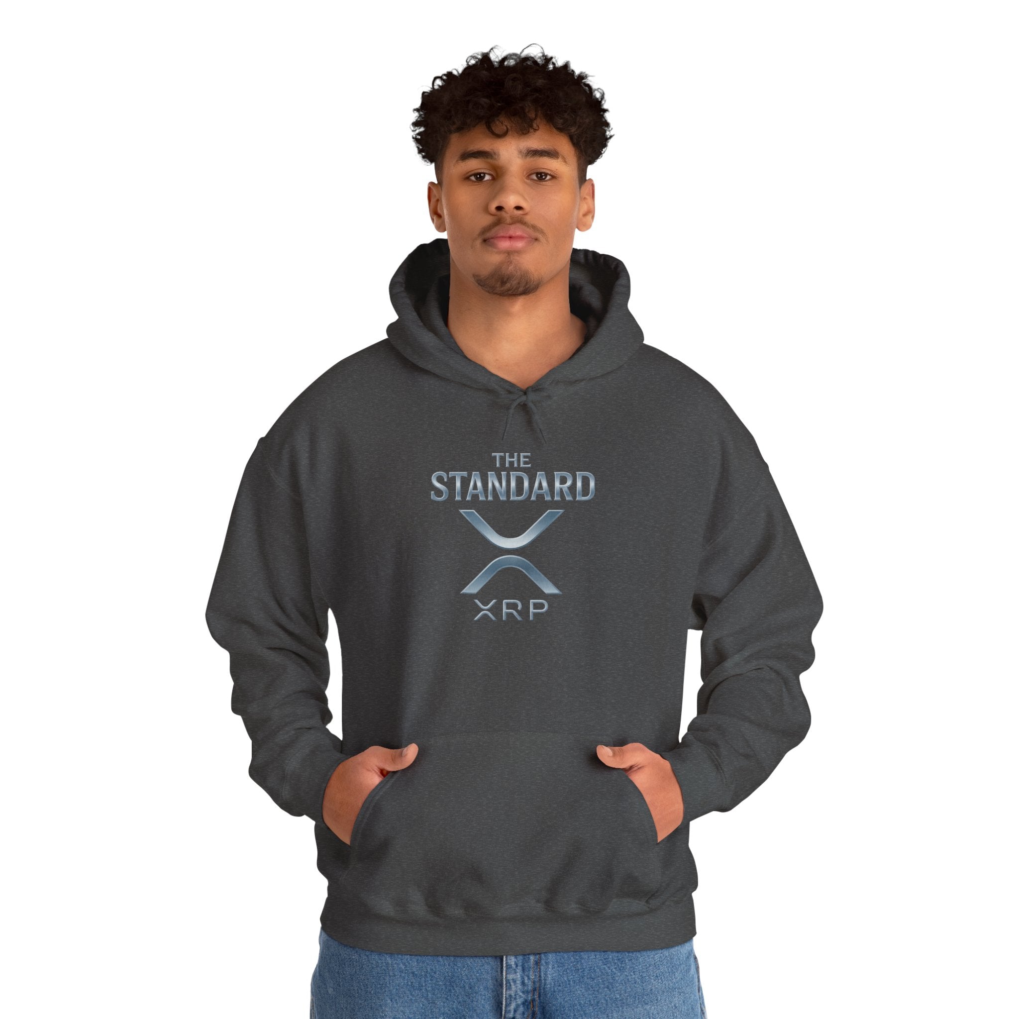XRP 'The Standard' Logo Hoodie — Crypto Casual Pullover