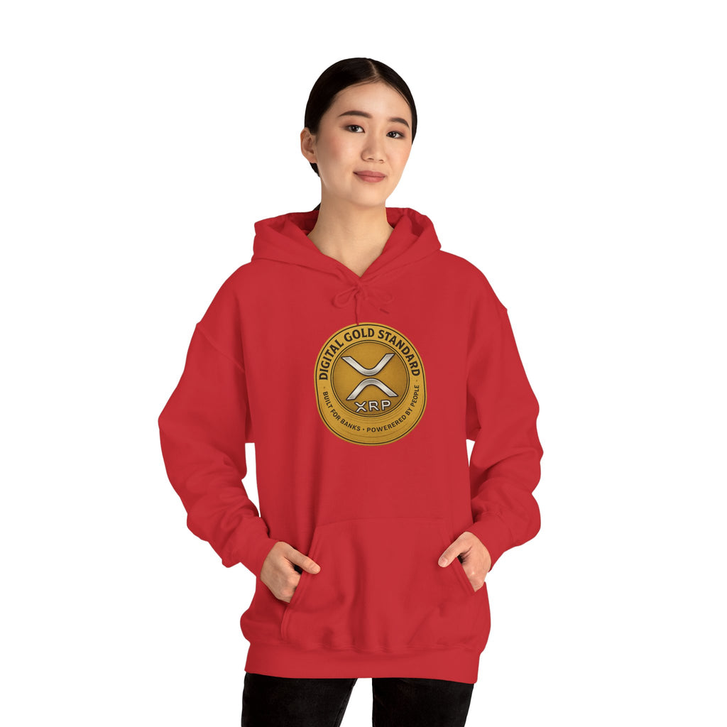 Crypto Coin Logo Hoodie — Digital Gold Standard XRP Emblem