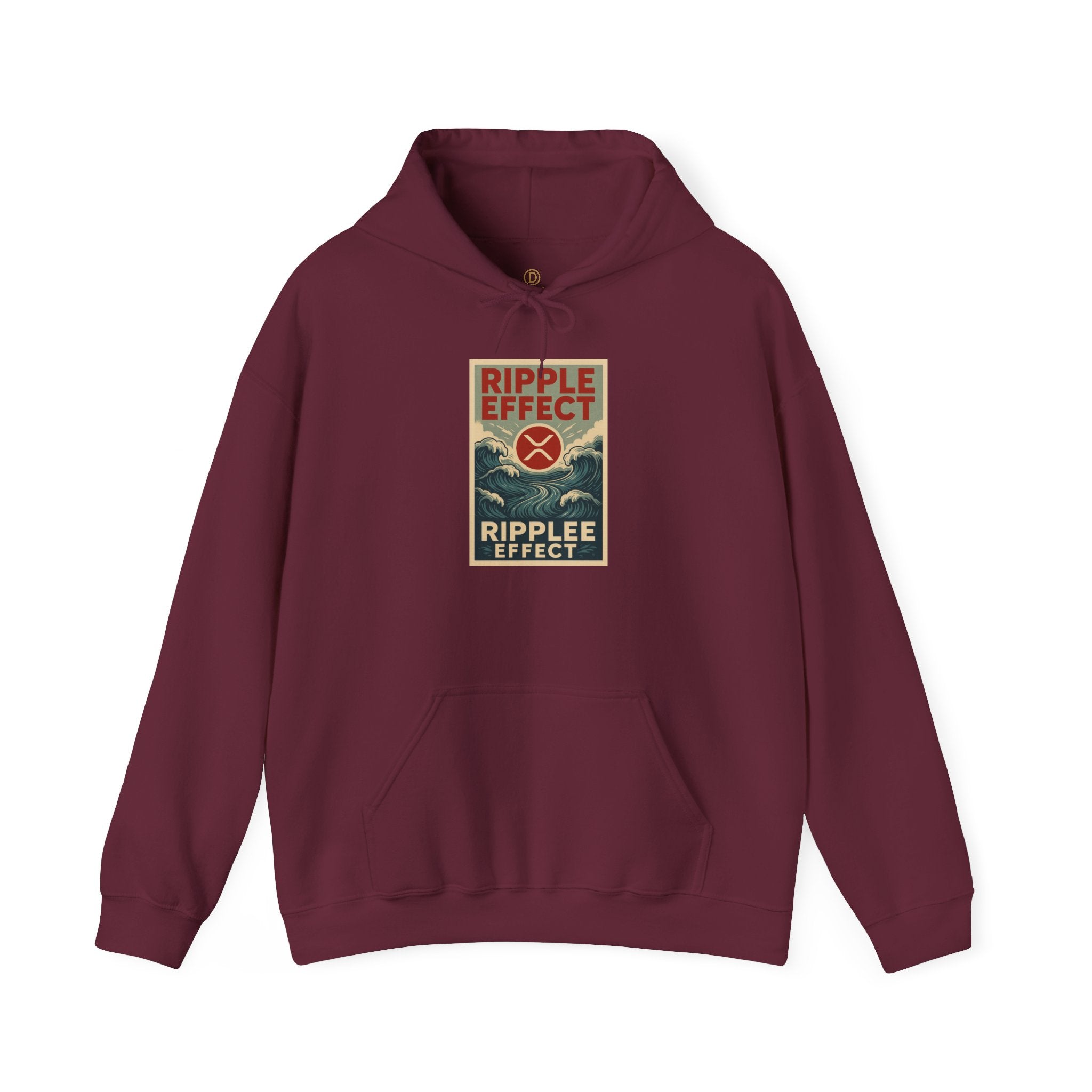 Ripple Effect Hoodie – Vintage Ocean Wave Graphic Hooded Sweatshirt