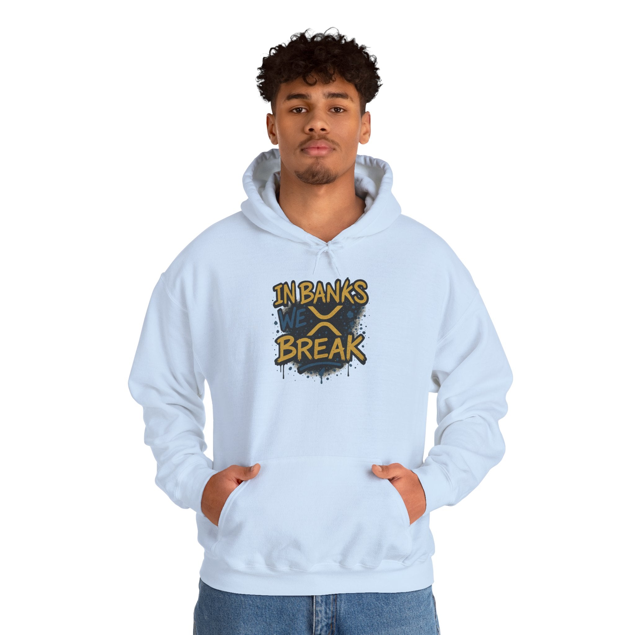 In Banks We Break Hoodie — Streetwear Graffiti Hoodie for Urban Style