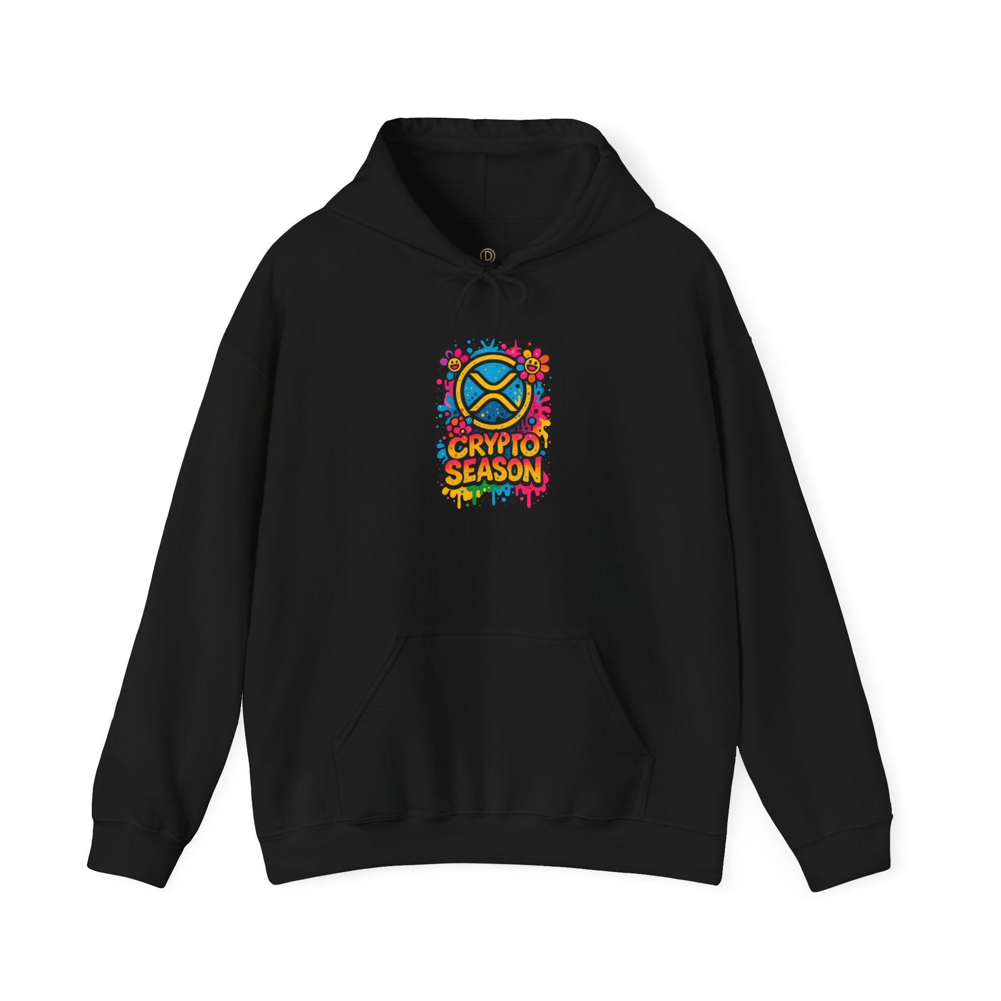 Crypto Season Hoodie - Colorful Ripple X Logo Streetwear