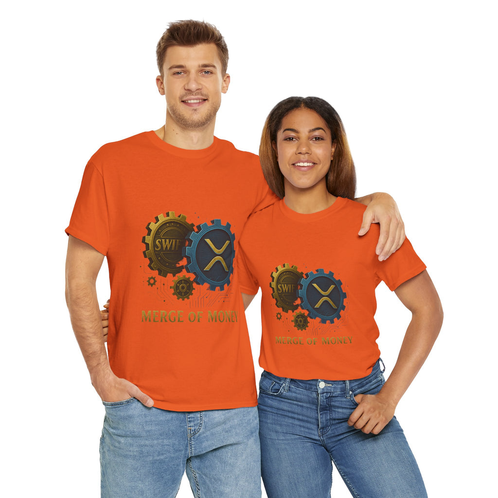 Merge of Money Tee - Cryptocurrency Gears XRP & SWI Crypto T-Shirt