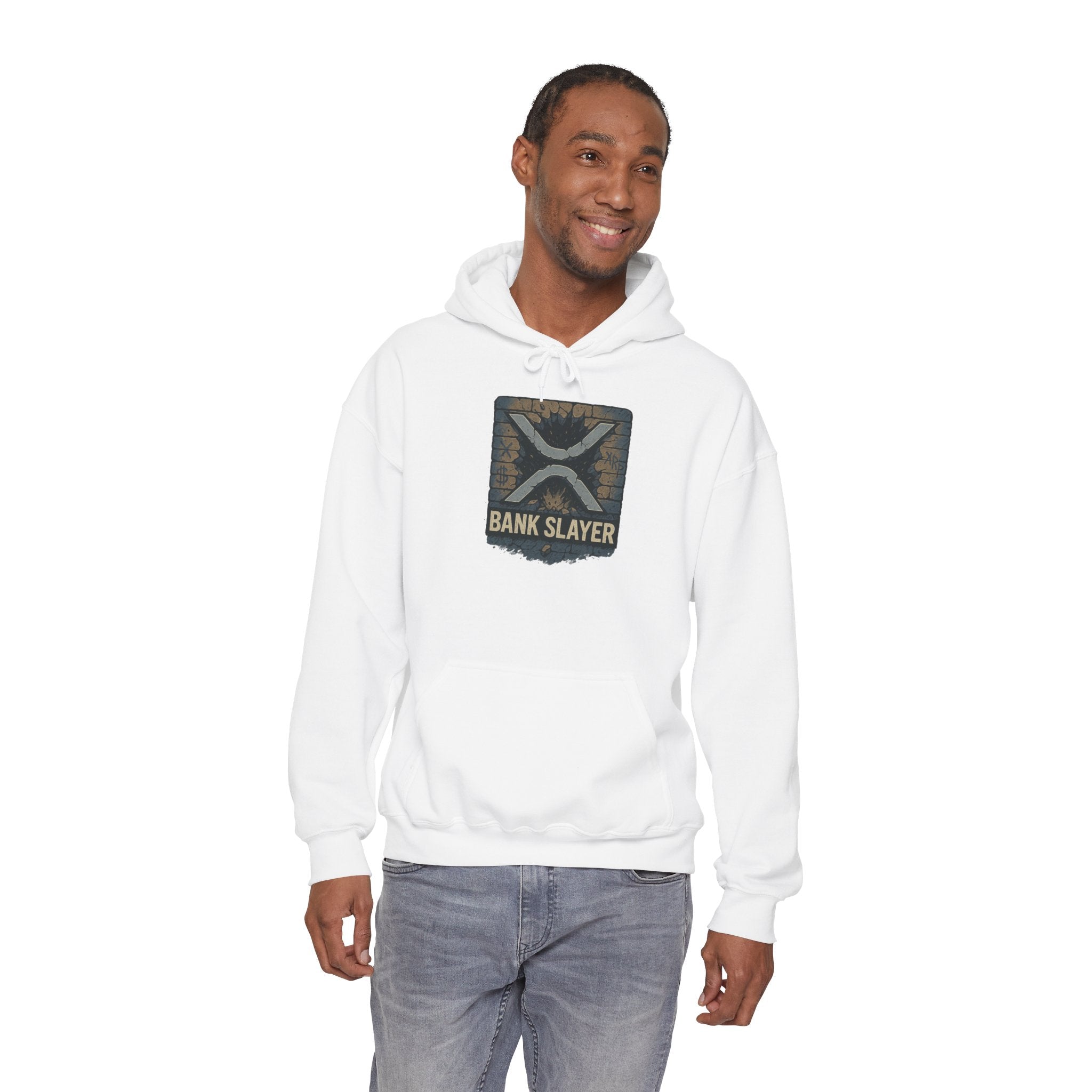 Bank Slayer Hoodie - Vintage Tactical Crest Graphic Sweatshirt