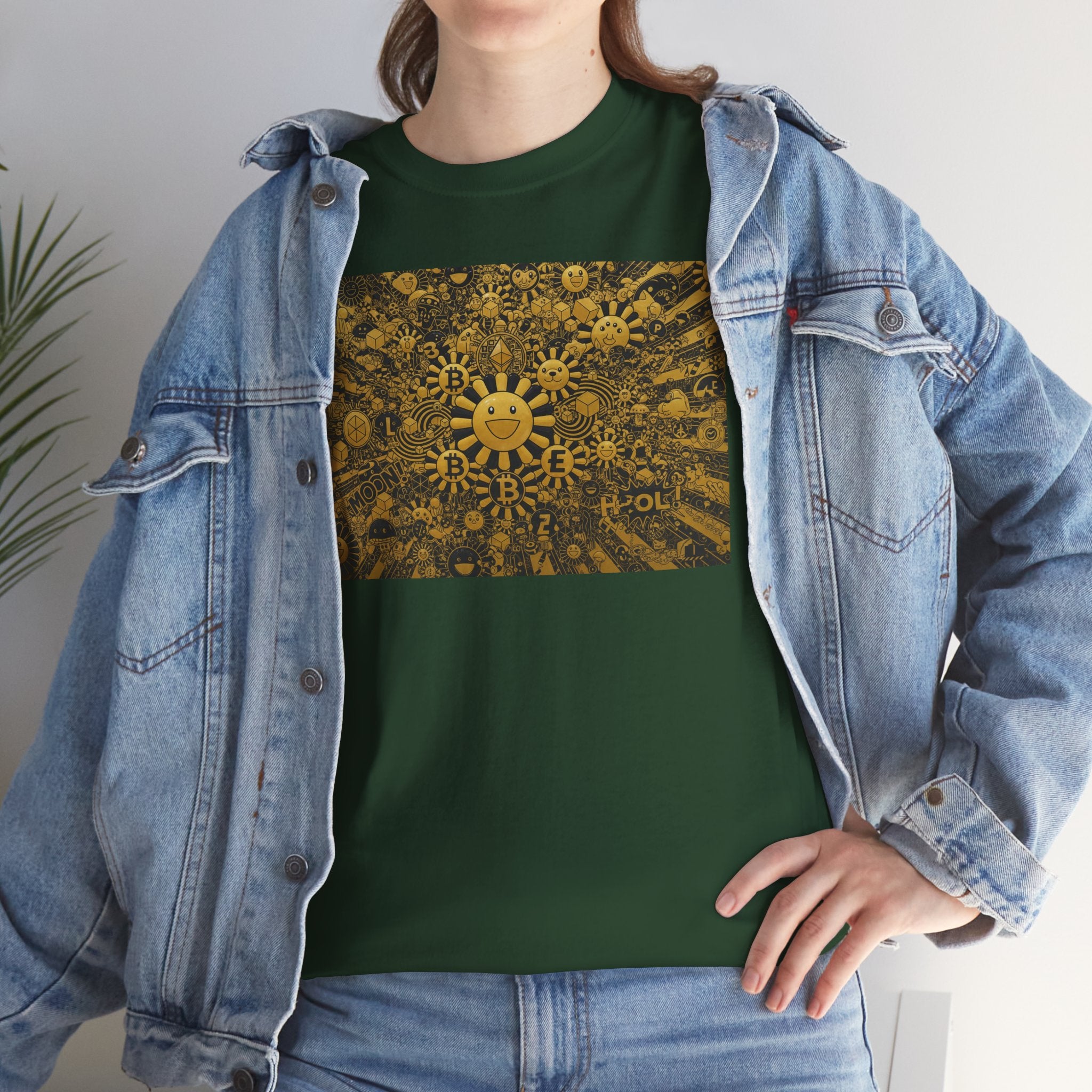 Sunflower Burst T‑Shirt — Golden Sunflower Pattern Tee