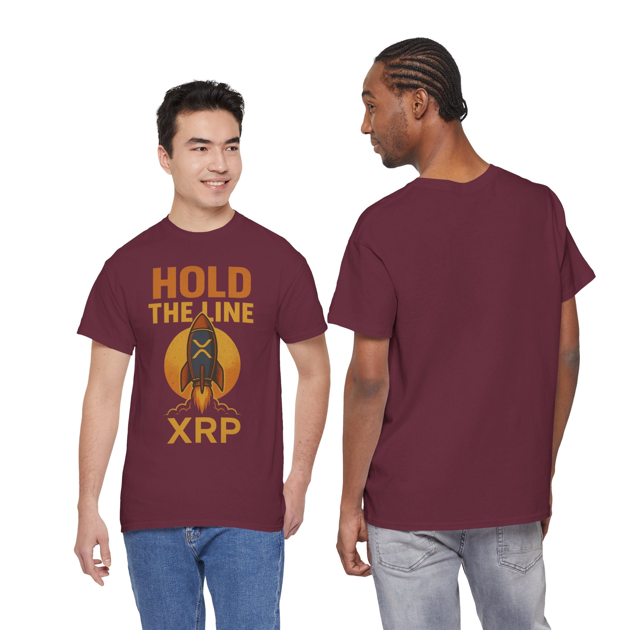 XRP Hold The Line Rocket Tee — Crypto Investor T‑Shirt