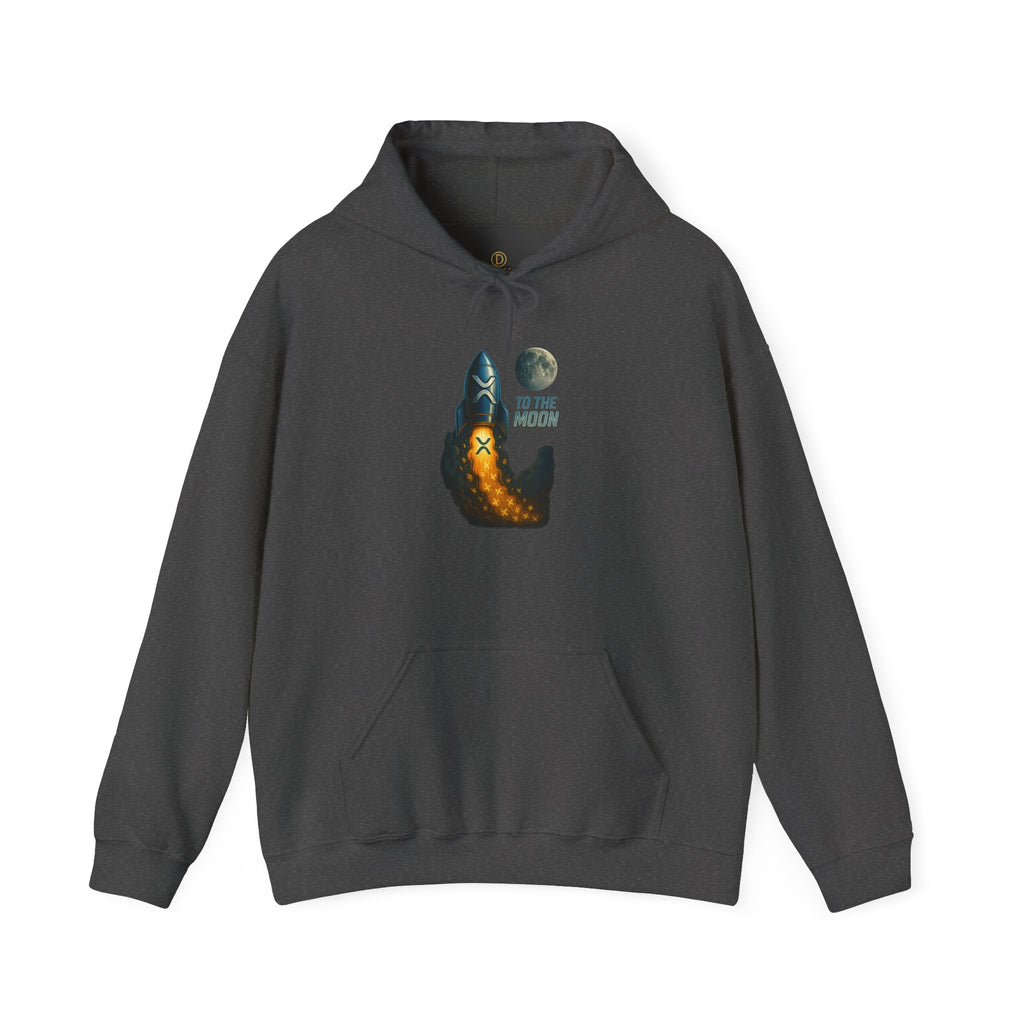 To the Moon Rocket Hoodie — Space Graphic Pullover