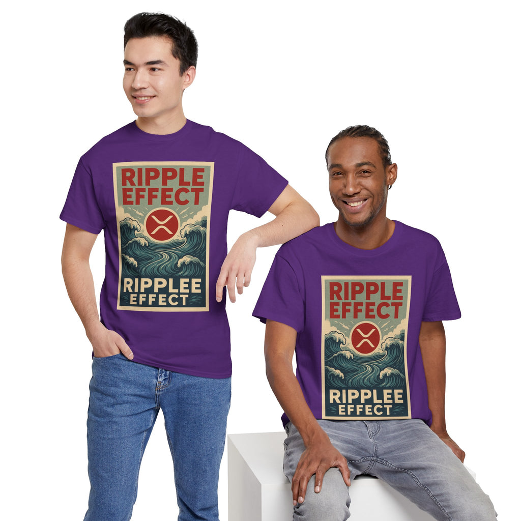 Ripple Effect Tee — Vintage Wave XRP Crypto Graphic T-Shirt