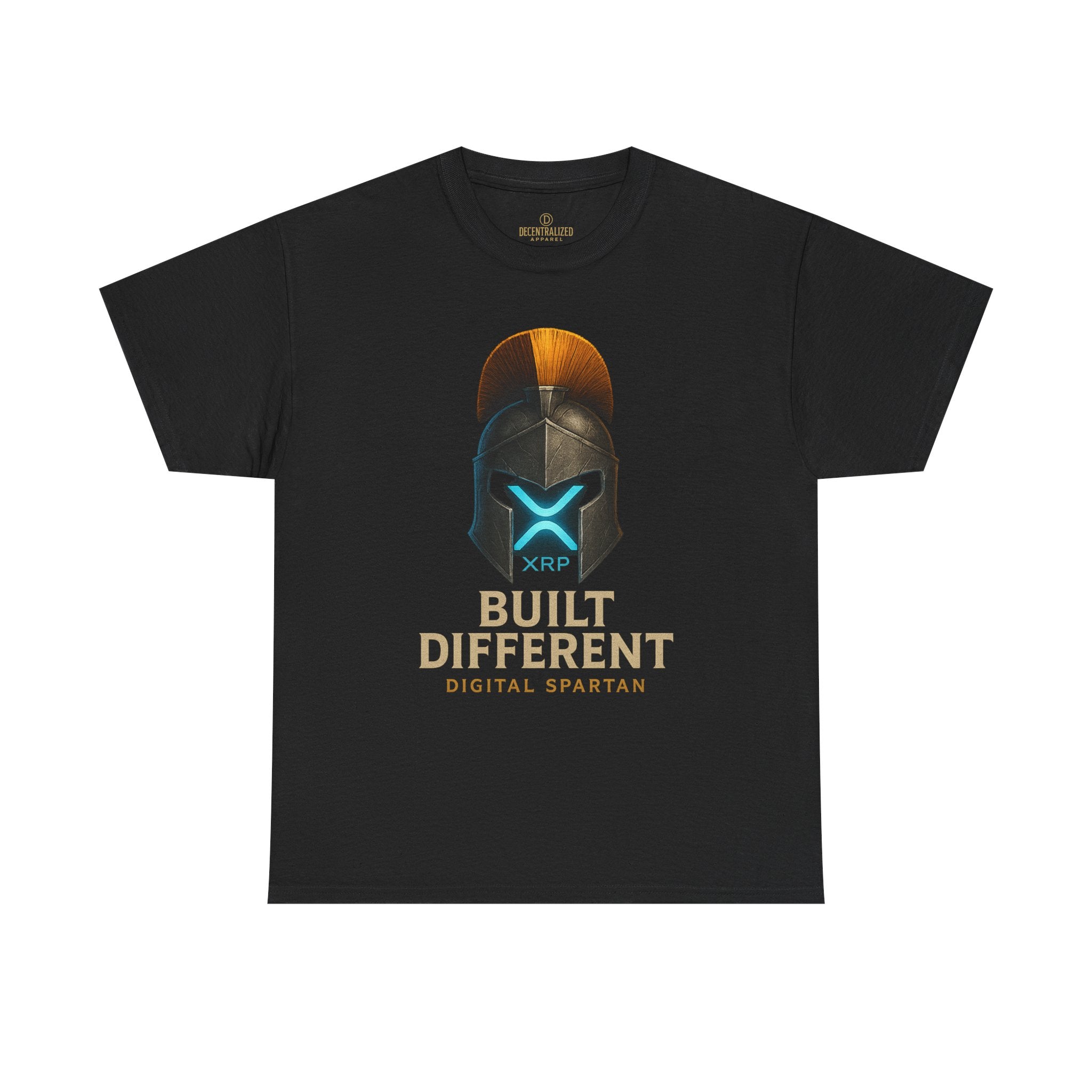 Built Different Spartan Tee — Digital Spartan XRP Crypto T-Shirt