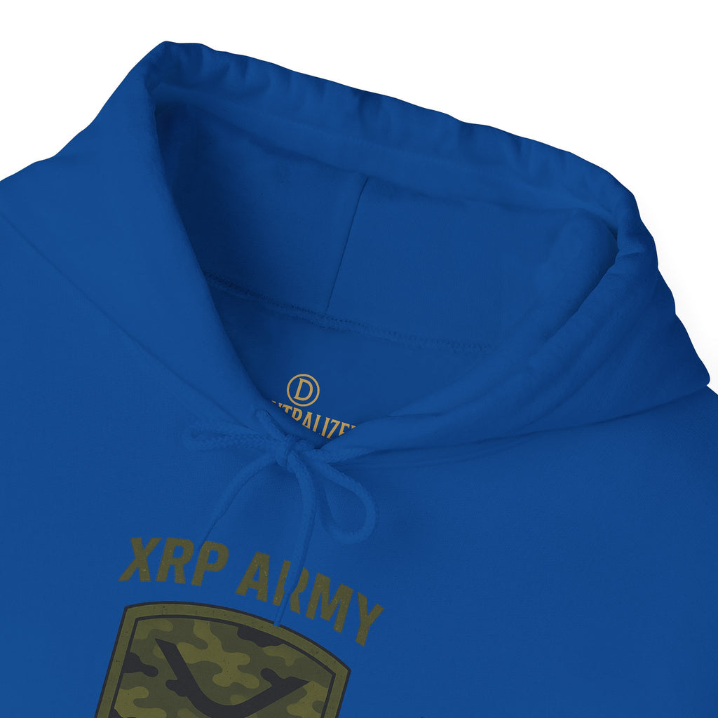 XRP Army Hoodie – Crypto Shield Camouflage Sweatshirt
