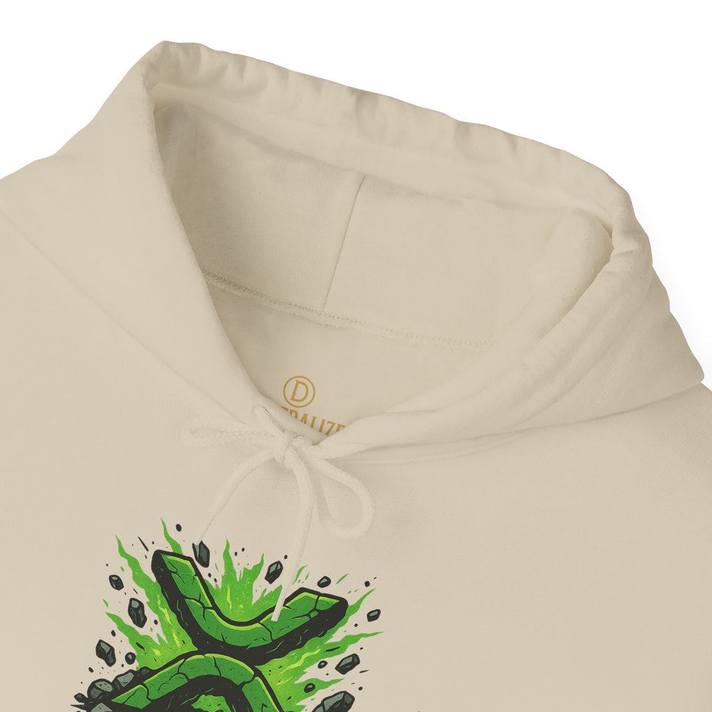 Built Different Hoodie — Graphic Green X Logo Pullover