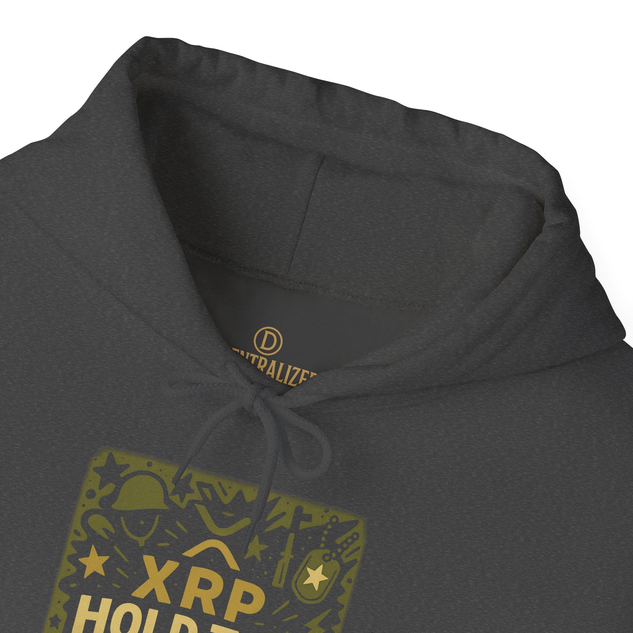 XRP Hold The Line Hoodie — Crypto Supporter Graphic Hooded Sweatshirt