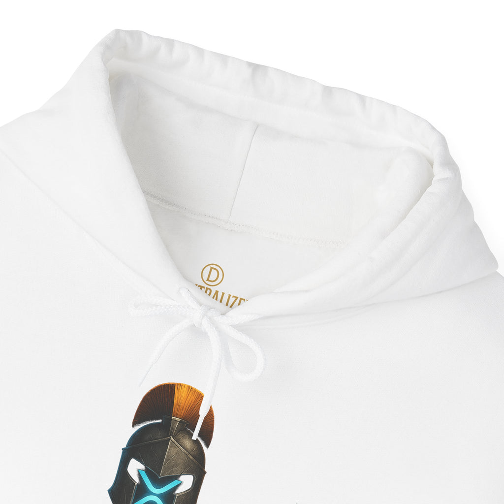 Built Different Hoodie — Futuristic Spartan Helmet Graphic Pullover