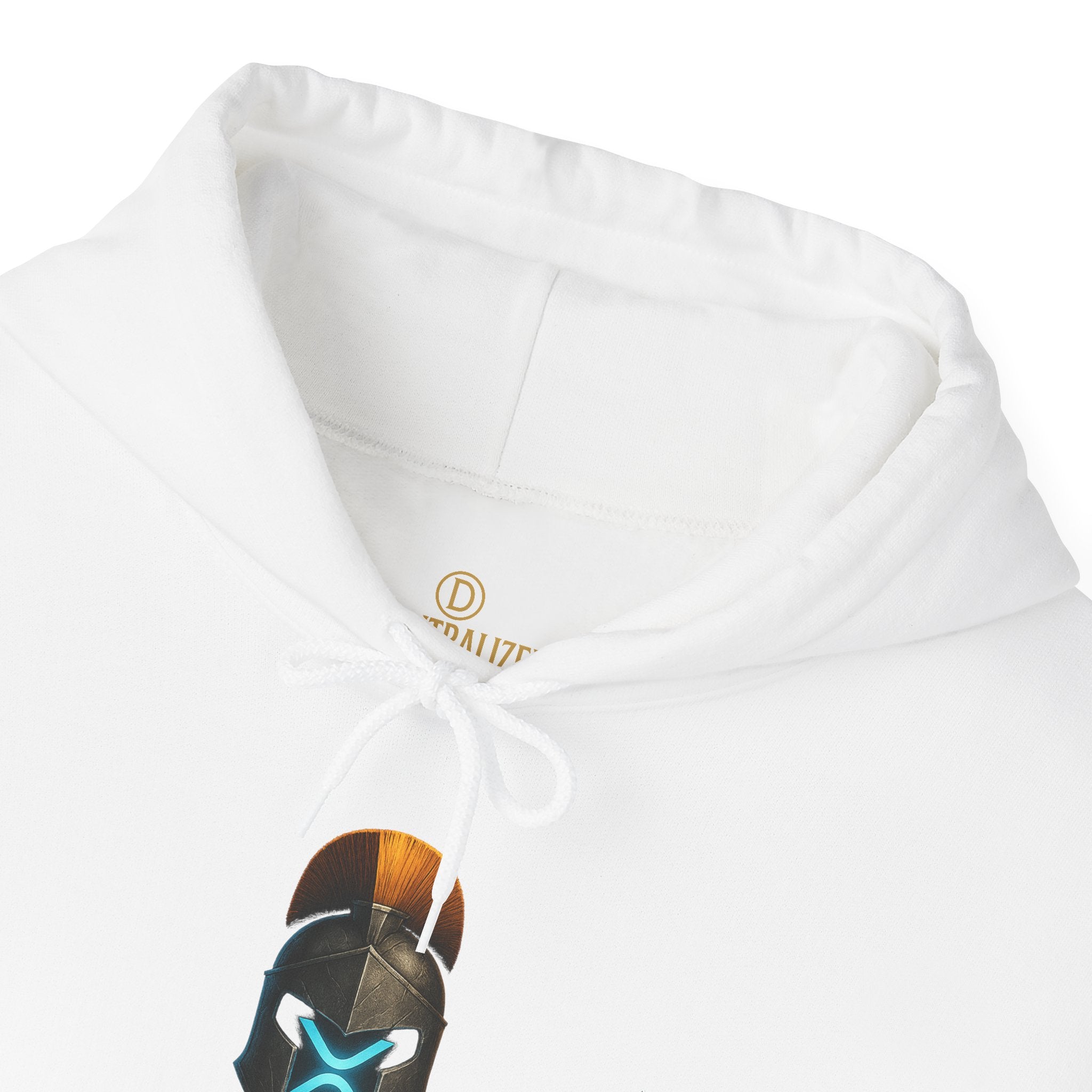 Built Different Hoodie — Futuristic Spartan Helmet Graphic Pullover