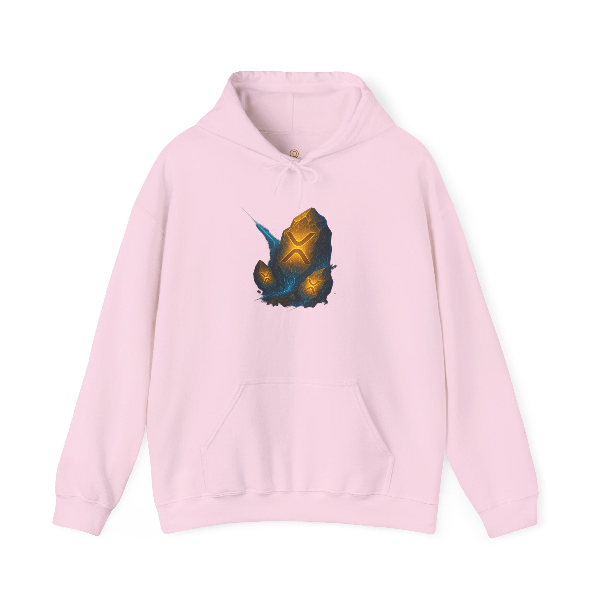 Rune Stone Hoodie — Glowing Mystic Rock Graphic Hooded Sweatshirt