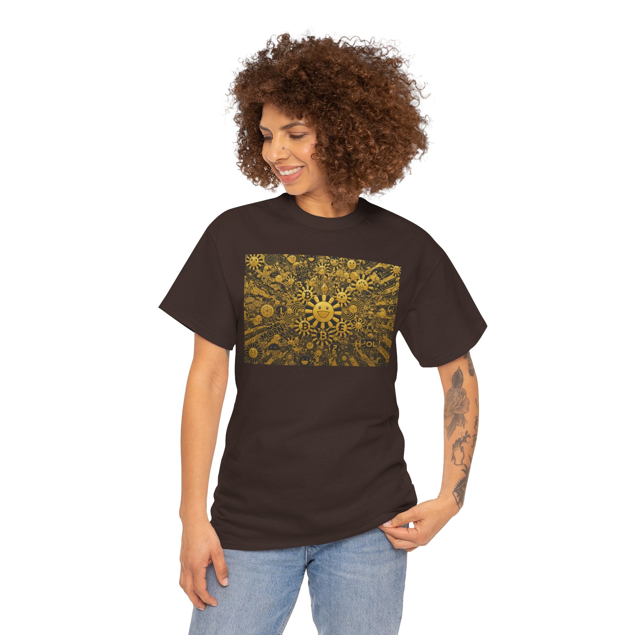 Sunflower Burst T‑Shirt — Golden Sunflower Pattern Tee