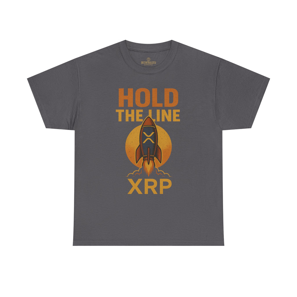 XRP Hold The Line Rocket Tee — Crypto Investor T‑Shirt