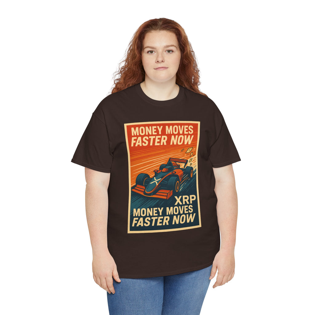 XRP 'Money Moves Faster Now' Racing Tee — Crypto Enthusiast T-Shirt