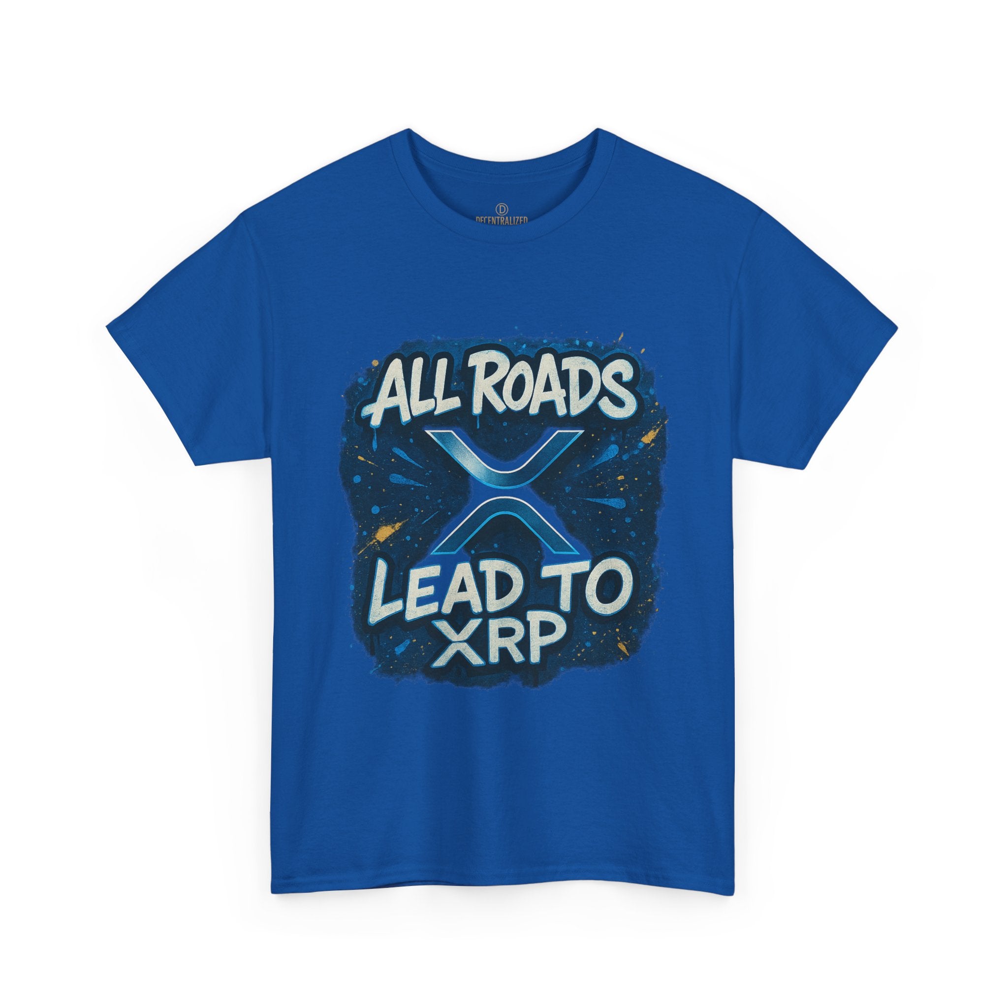 XRP Crypto T-Shirt — "All Roads Lead to XRP" Graphic Tee