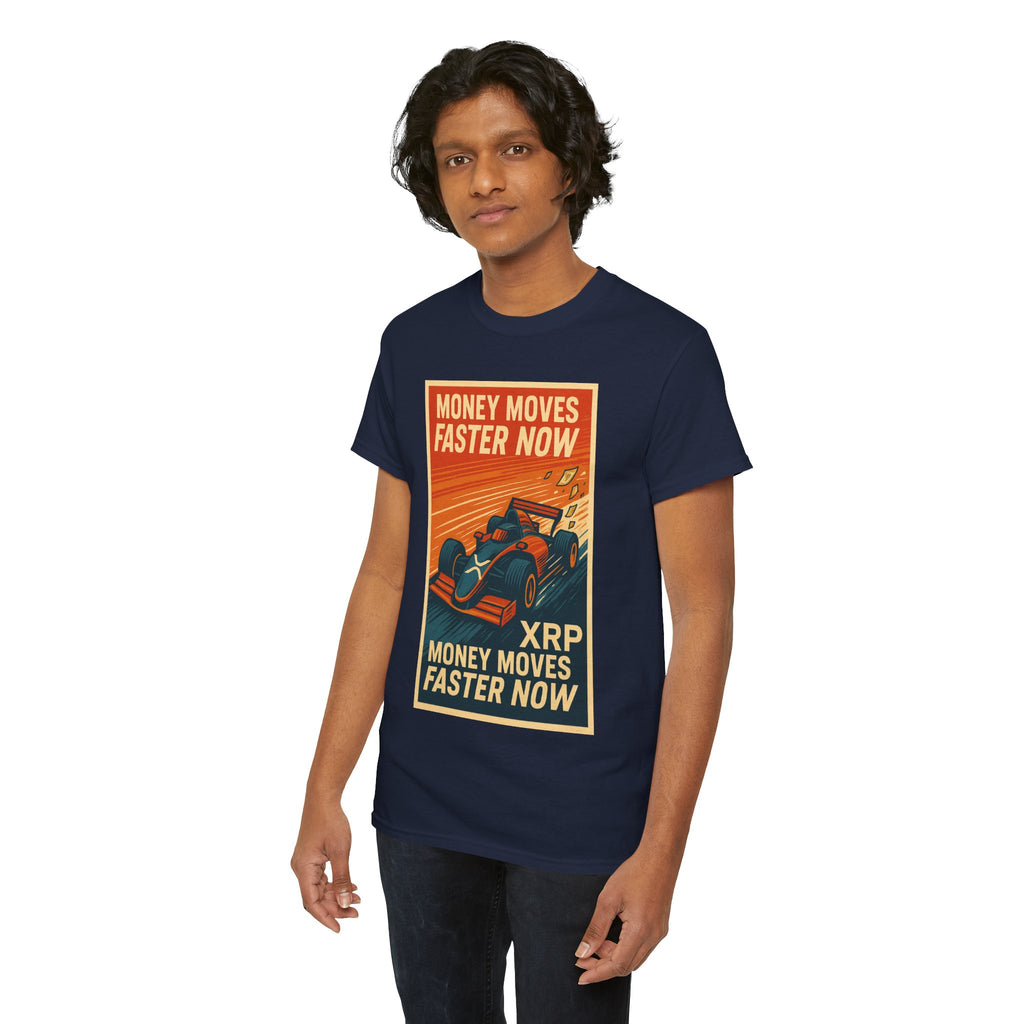 XRP 'Money Moves Faster Now' Racing Tee — Crypto Enthusiast T-Shirt