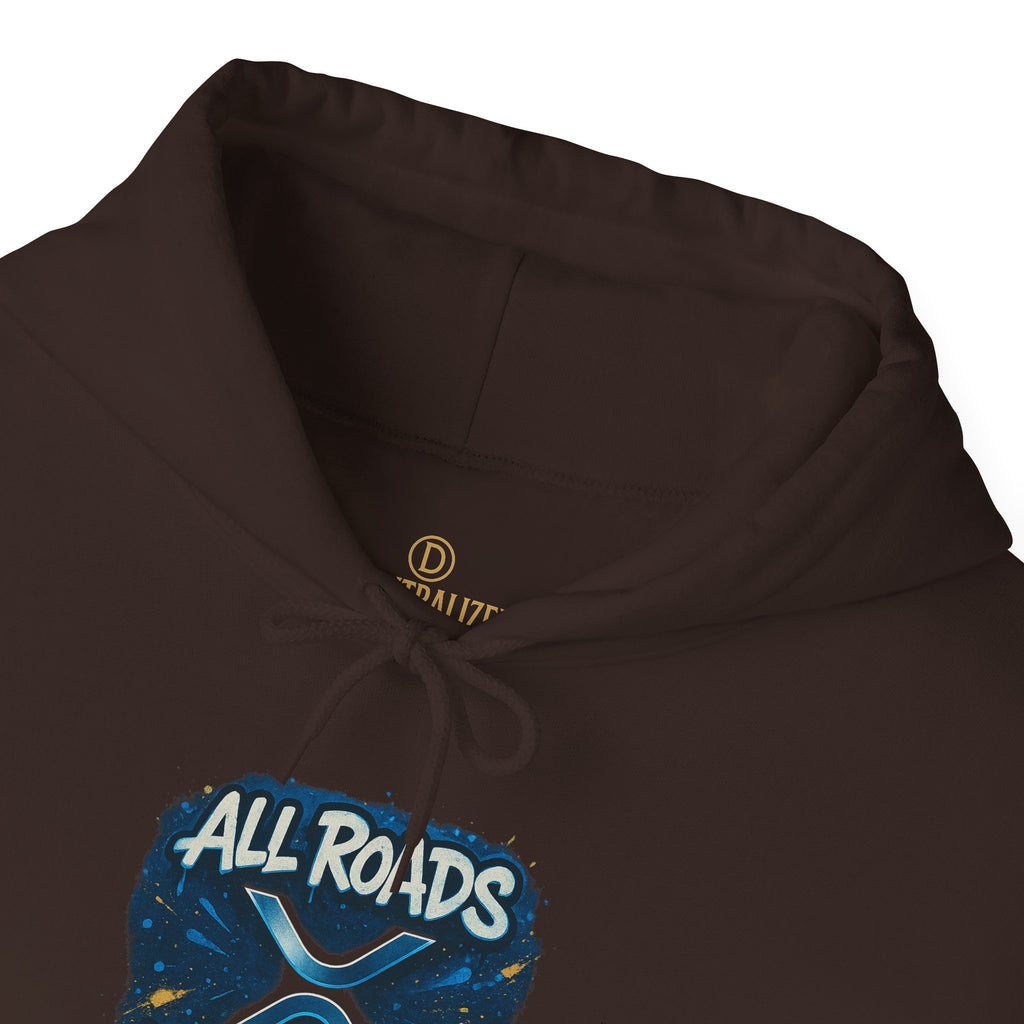 All Roads Lead to XRP Hoodie – Crypto Ripple Logo Sweatshirt