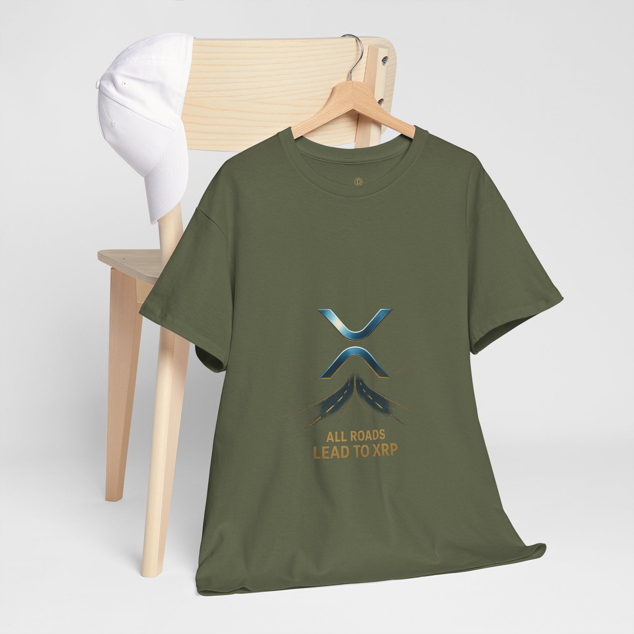 All Roads Lead to XRP T-Shirt — Crypto Ripple Logo Tee