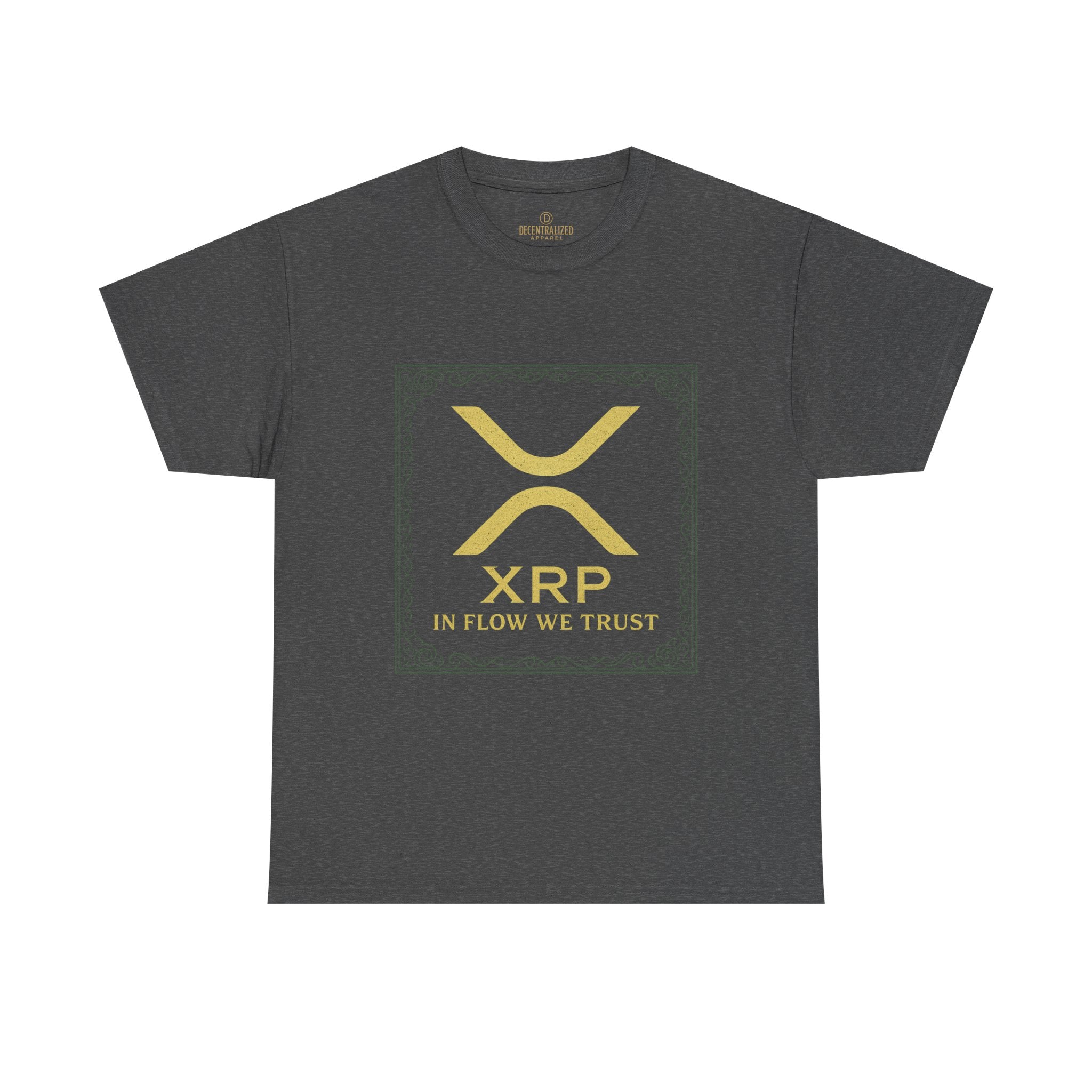 XRP Logo T-Shirt — "In Flow We Trust" Crypto Tee for Ripple Fans